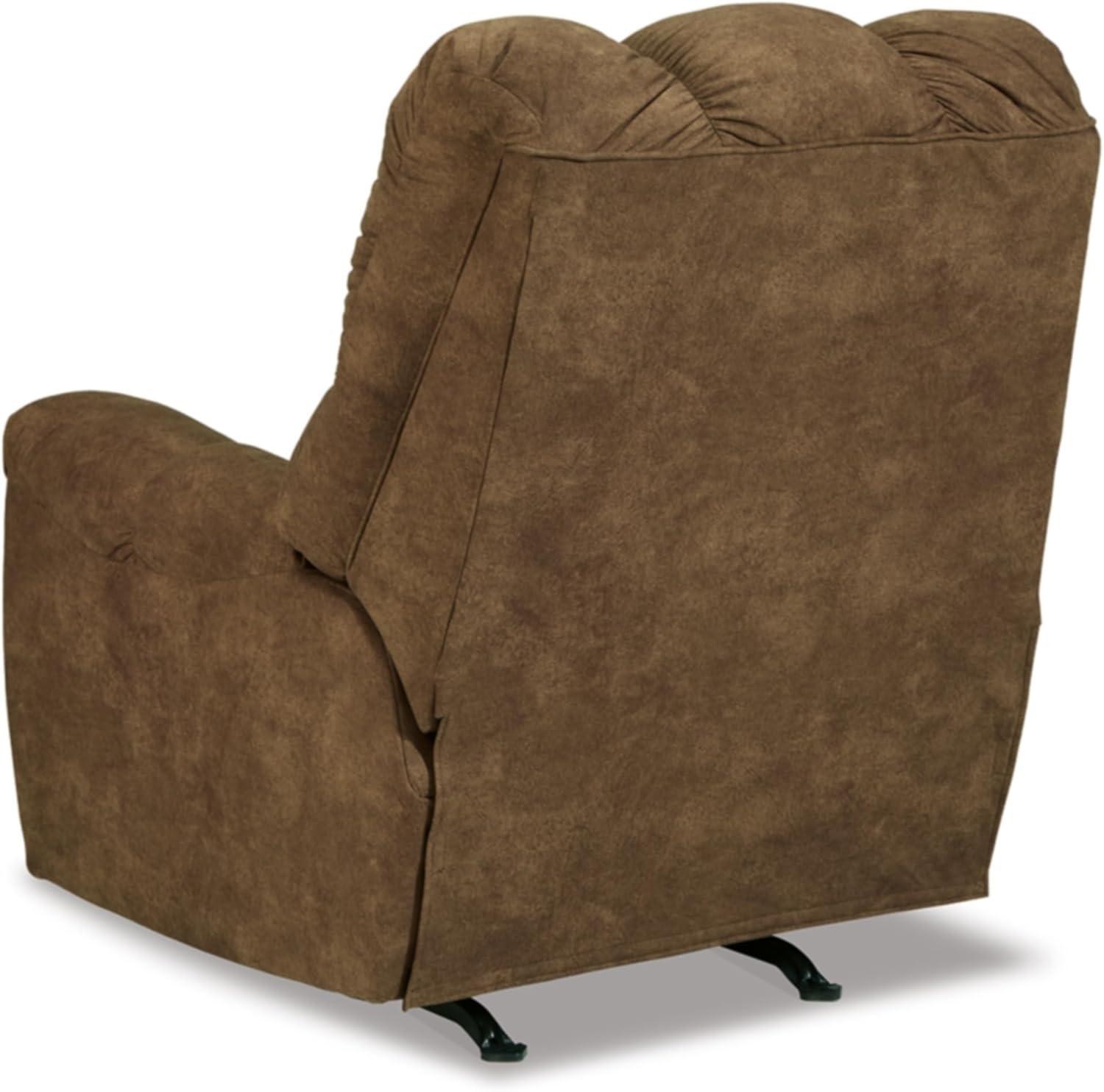 Brindle Brown Faux Leather Contemporary Recliner