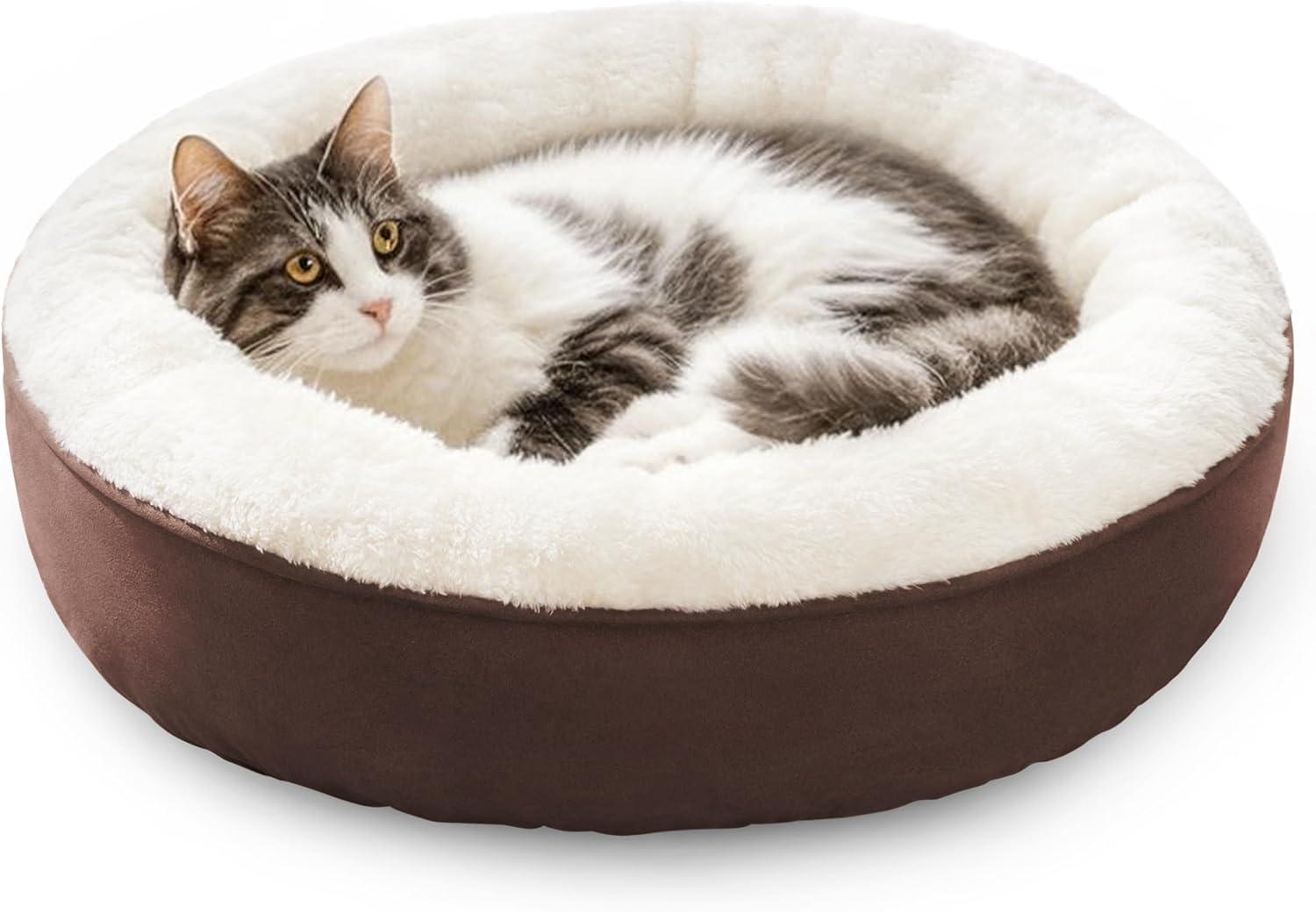 Archie & Oscar™ Round Donut Cat And Dog Cushion Bed, 20In Pet Bed For Cats Or Small Dogs, Anti-Slip & Water-Resistant Bottom, Super Soft Durable Fabric Pet Beds, Washable Luxury Cat & Dog Bed