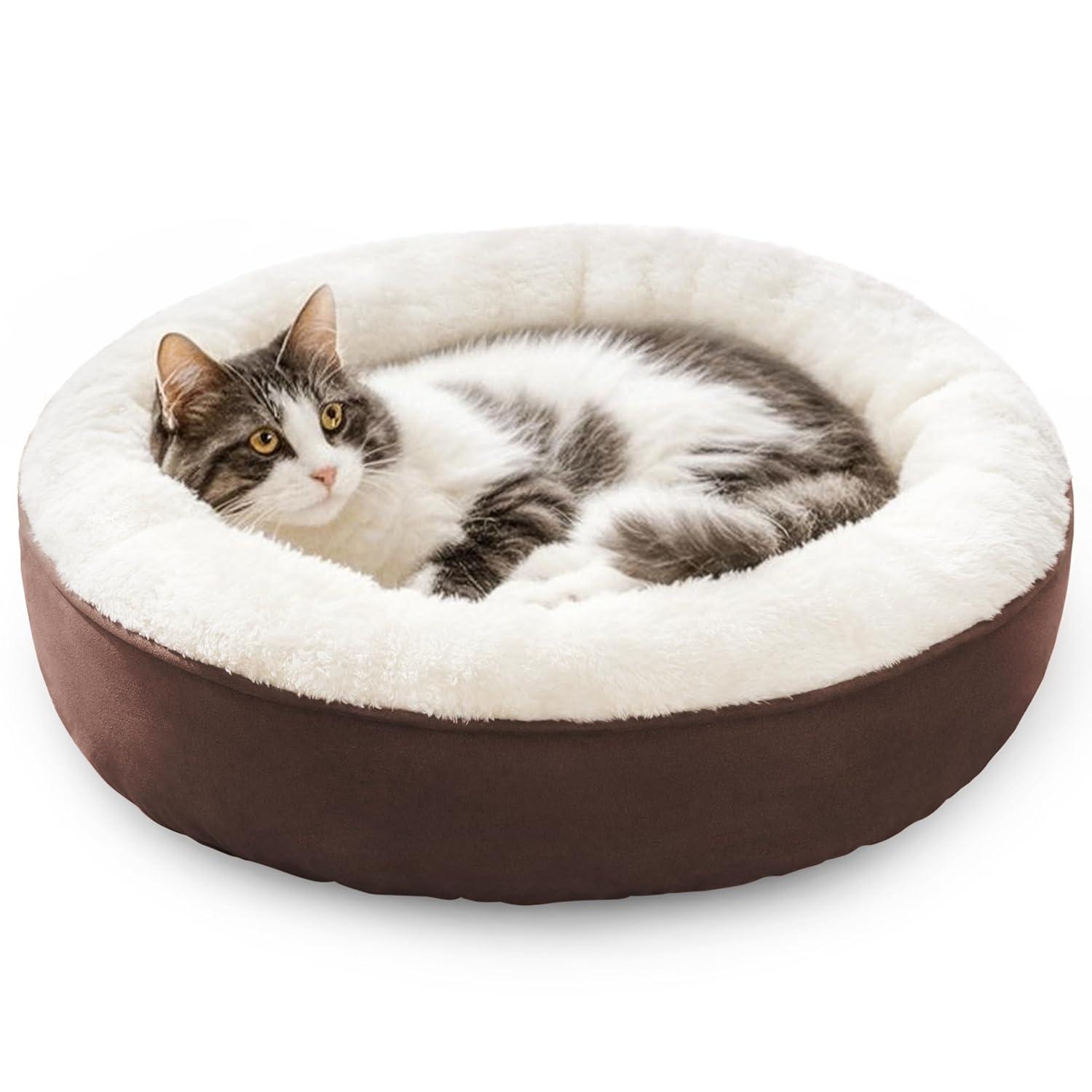 Archie & Oscar™ Round Donut Cat And Dog Cushion Bed, 20In Pet Bed For Cats Or Small Dogs, Anti-Slip & Water-Resistant Bottom, Super Soft Durable Fabric Pet Beds, Washable Luxury Cat & Dog Bed