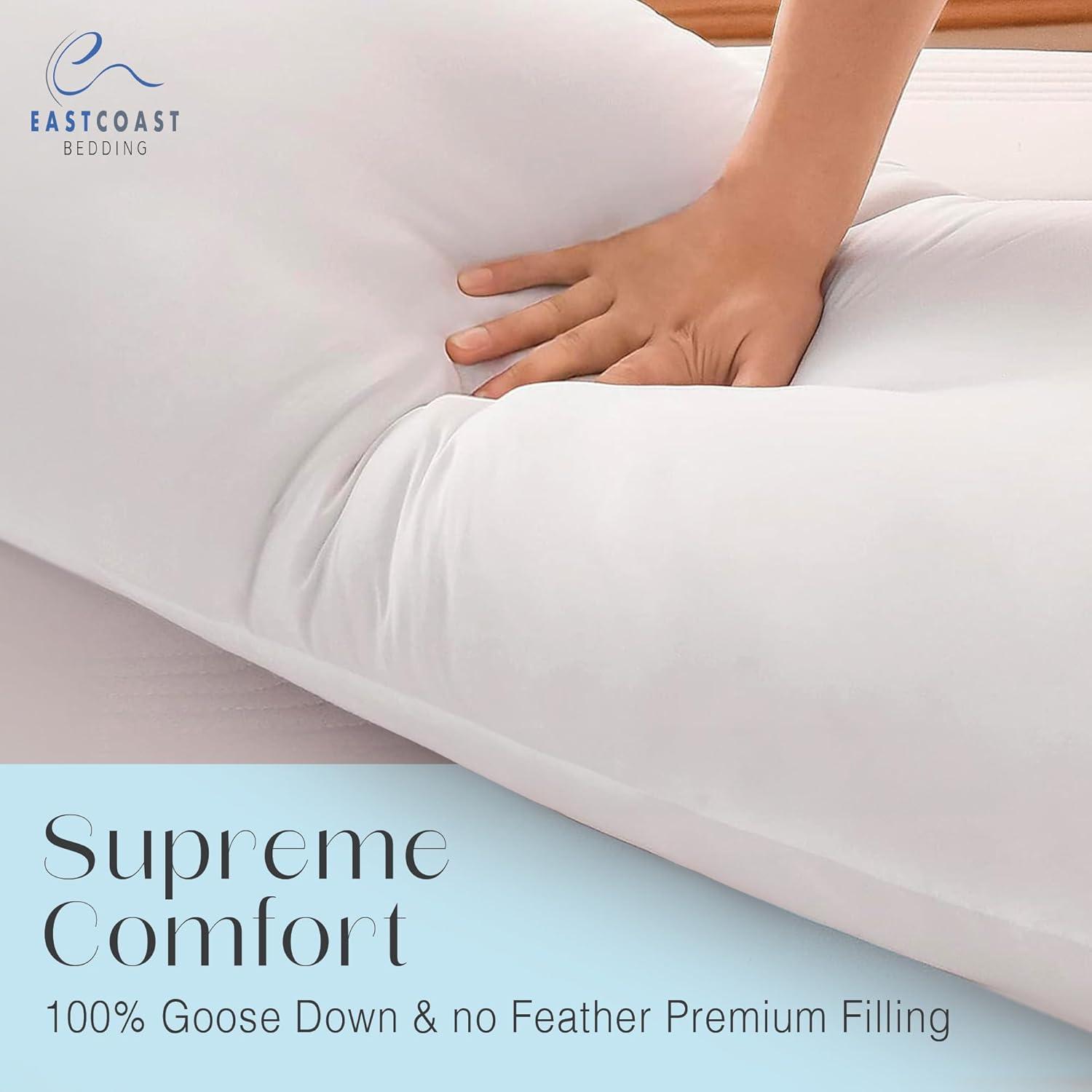 East Coast Bedding Body Pillow 100% Goose Down Body Pillow 600FP