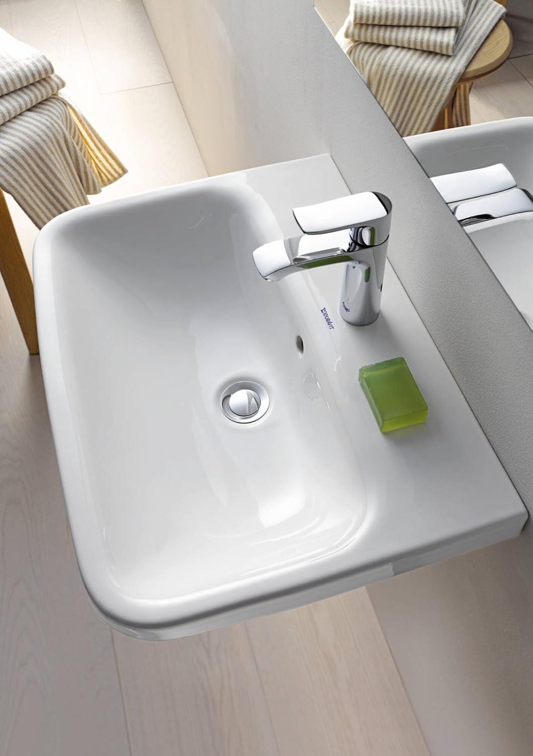 DuraStyle Ceramic 24" Dual Mount Bathroom Sink with Overflow