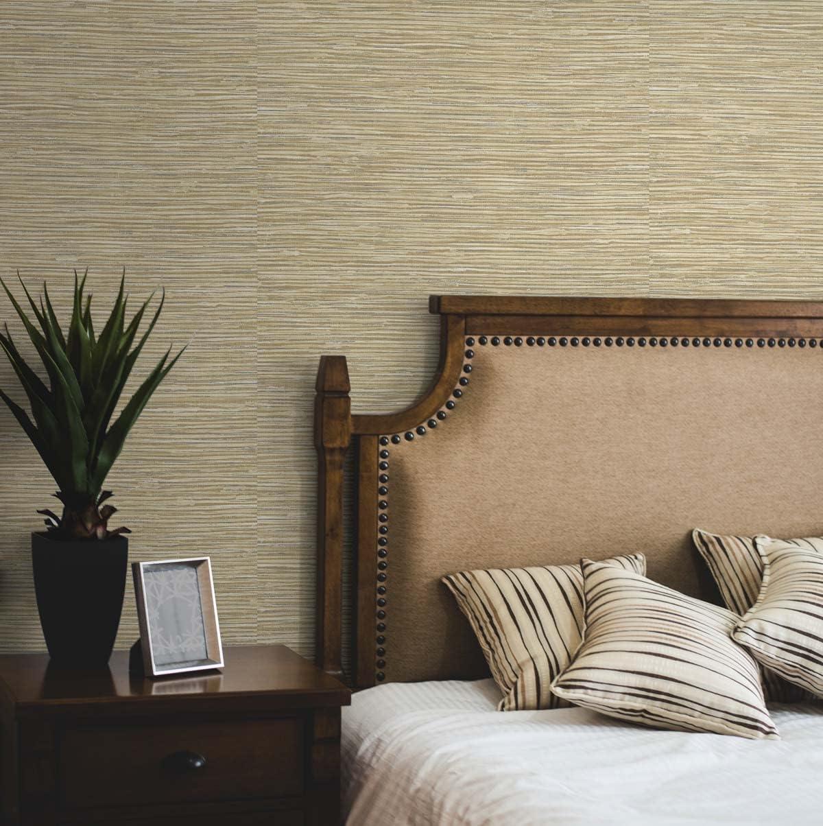 NextWall Cyprus Faux Grasscloth Peel and Stick Wallpaper