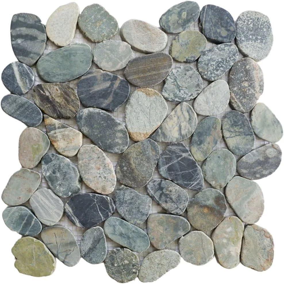 Hawaii 12" x 12" Natural Stone Pebbles Mosaic Wall & Floor Tile