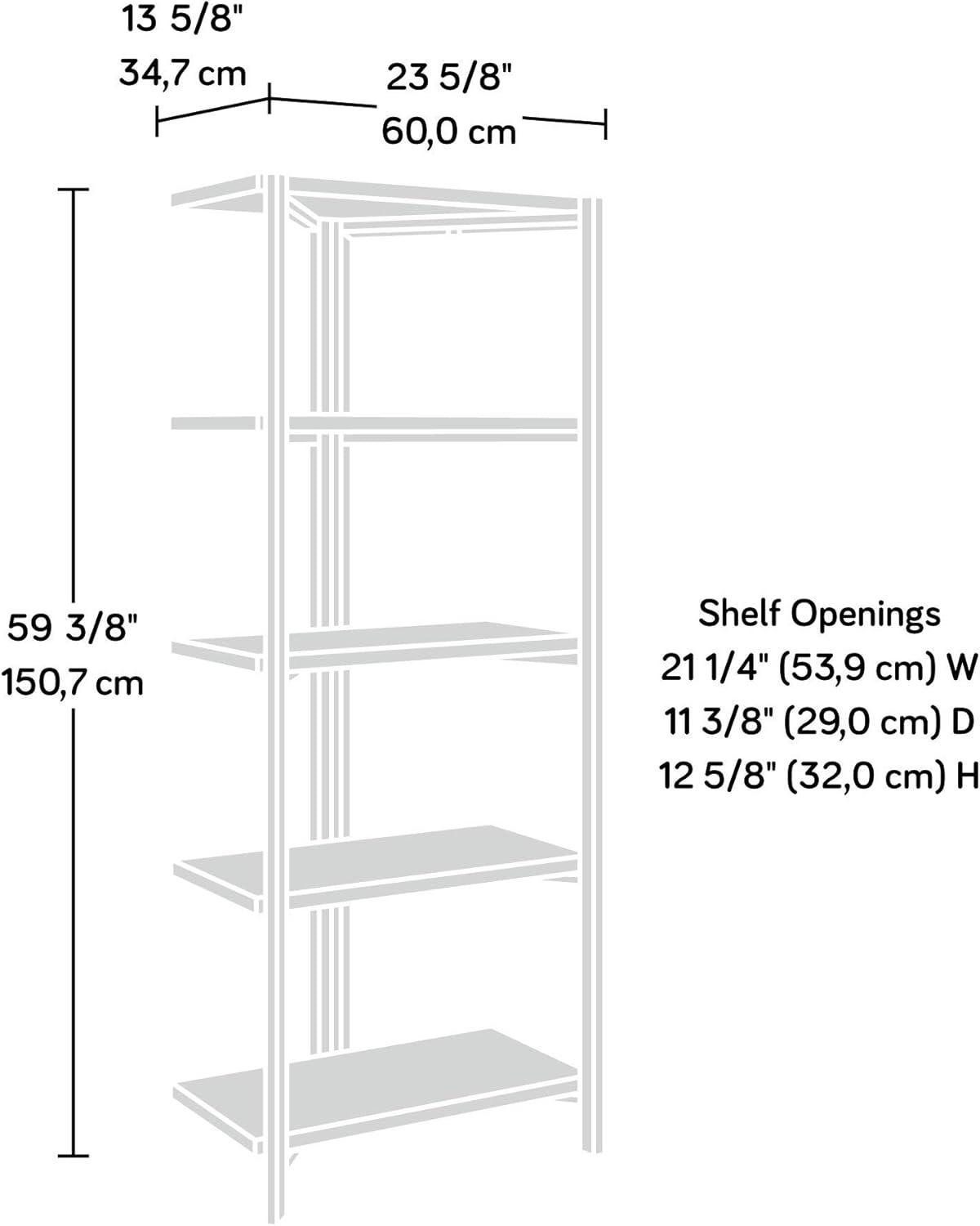 North Avenue Charter Oak 5-Shelf Floor-Standing Bookcase