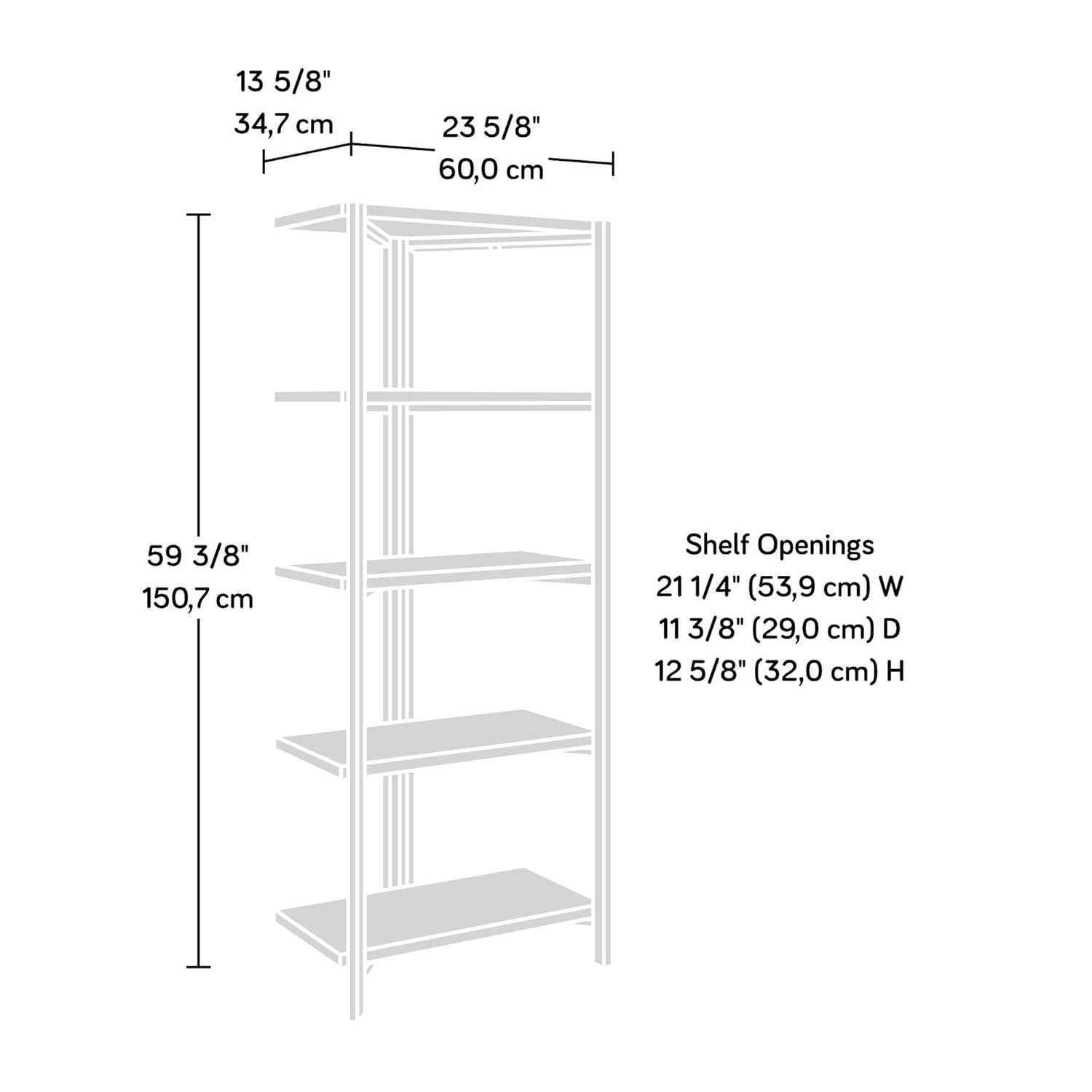 17 Stories North Avenue Industrial Bookcase With Charter Oak Finish - Multi-Purpose Shelf For Books, Photos, And Collectibles