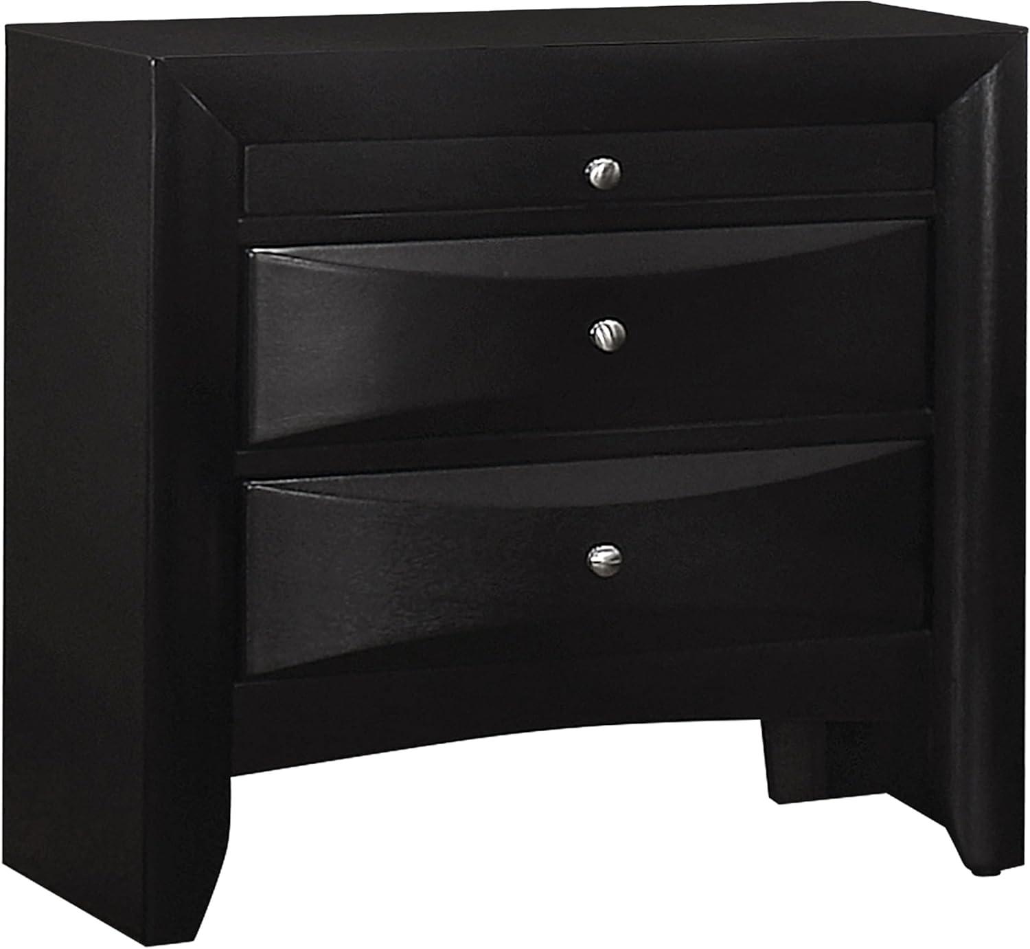 Briana Storage Bedroom Set with Bookcase Headboard Black