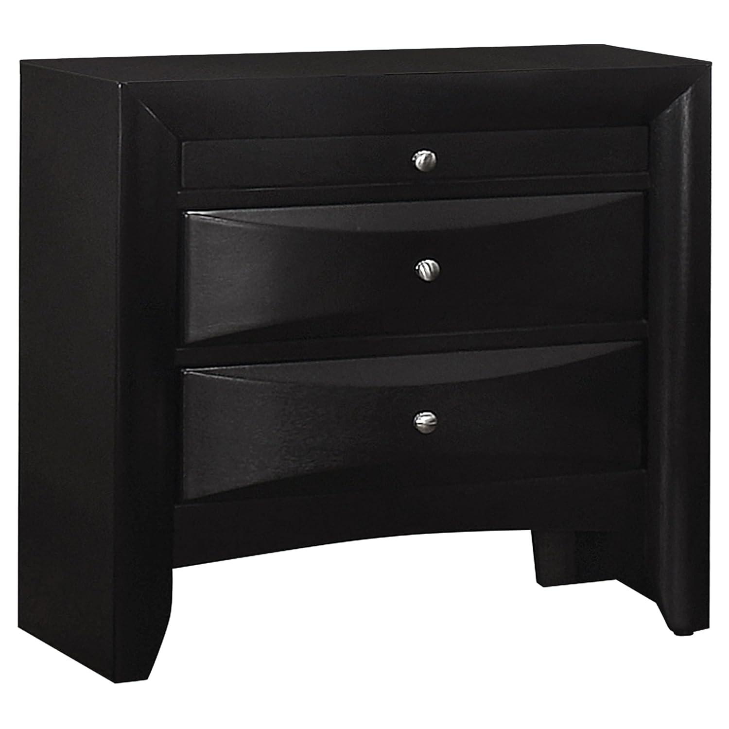Briana Storage Bedroom Set with Bookcase Headboard Black