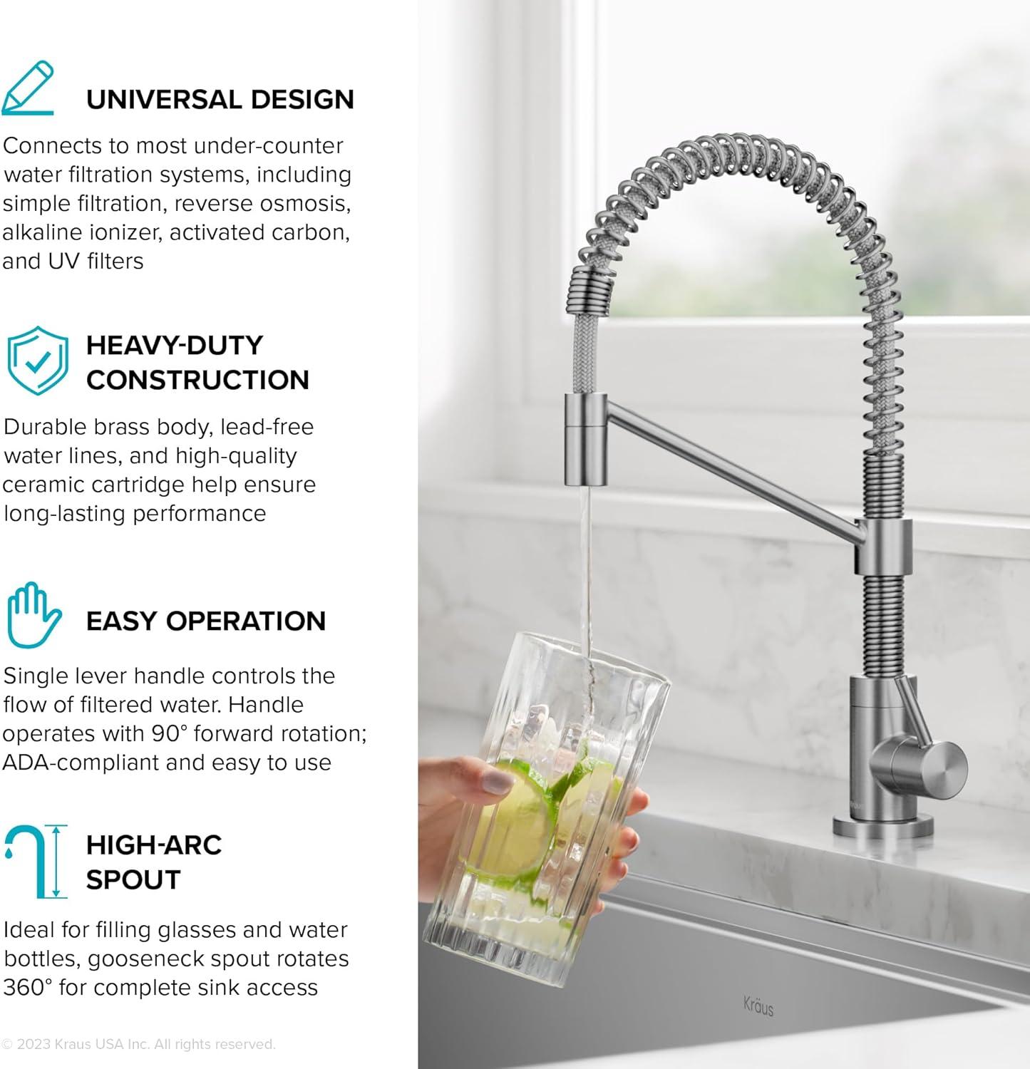 KRAUS Bolden Single Handle Drinking Water Filter Faucet for Reverse Osmosis or Water Filtration System