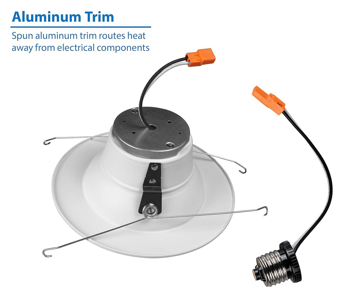 NICOR Lighting DLR565081204KWH 6'' Dimmable LED Retrofit Recessed Lighting Kit