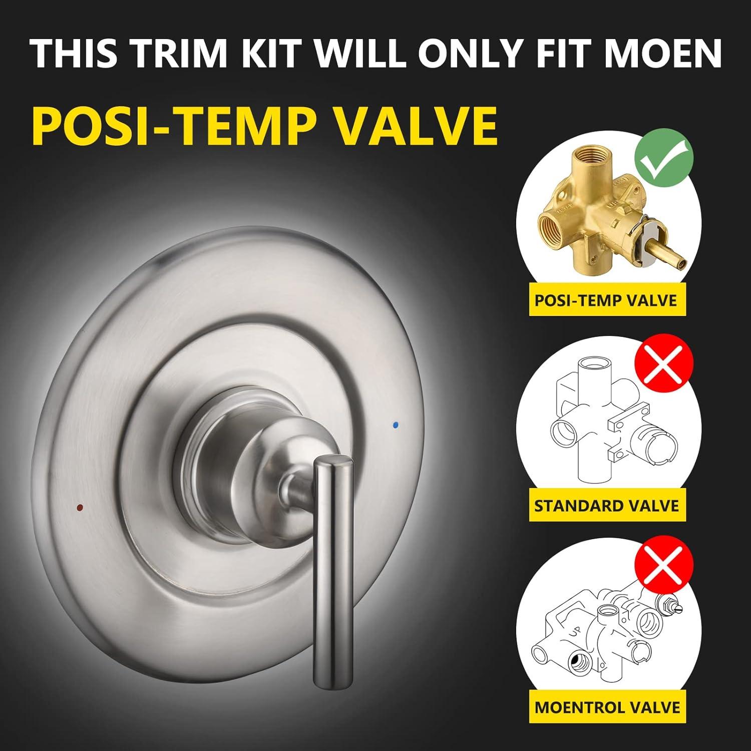 Gibson Posi-Temp Shower Handle Trim Kit, Valve Required