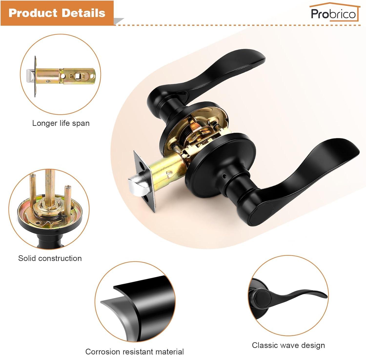 Passage Door Lever with Round Rosette