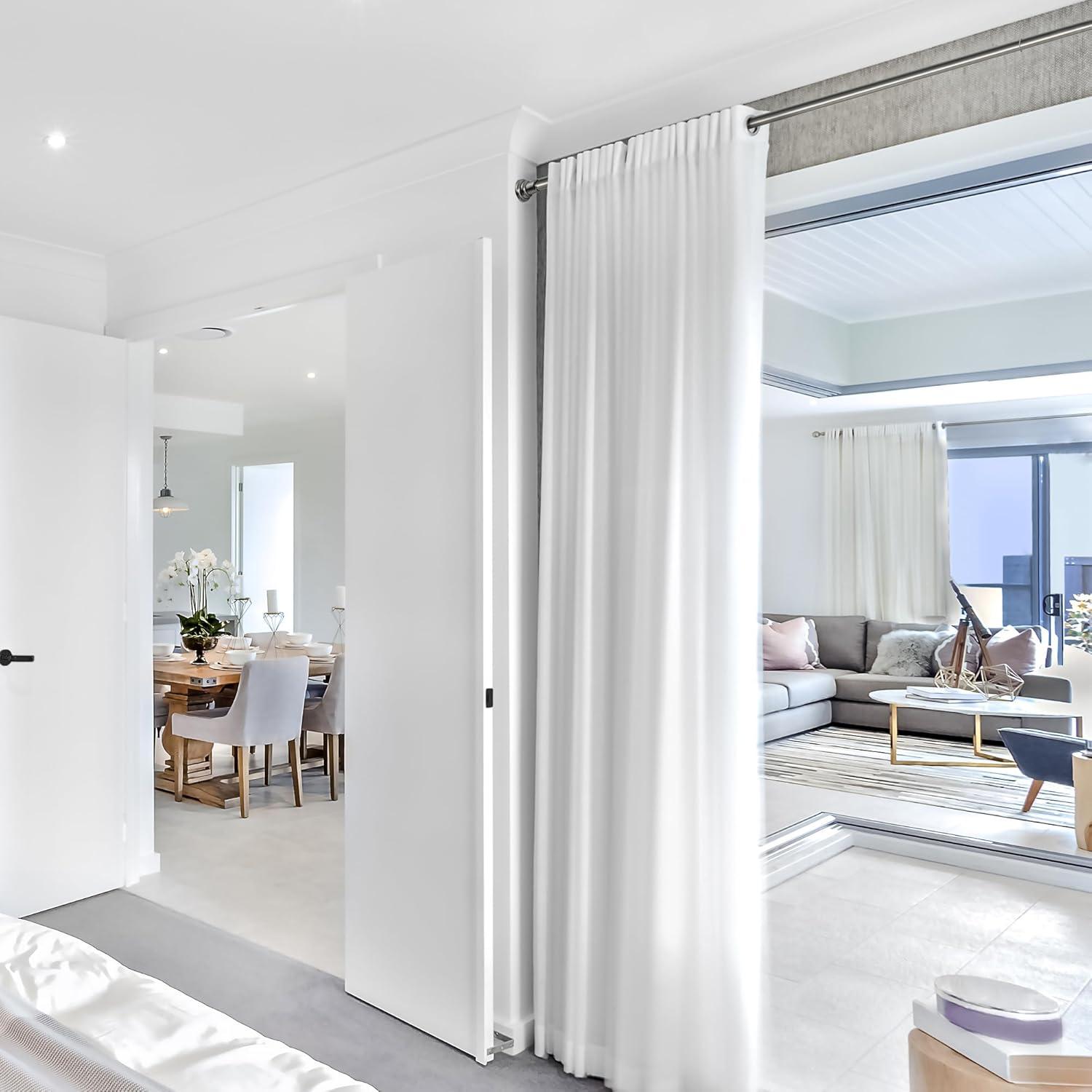 Design House Classic Adjustable Straight Tension Shower Curtain Rod for Bathroom