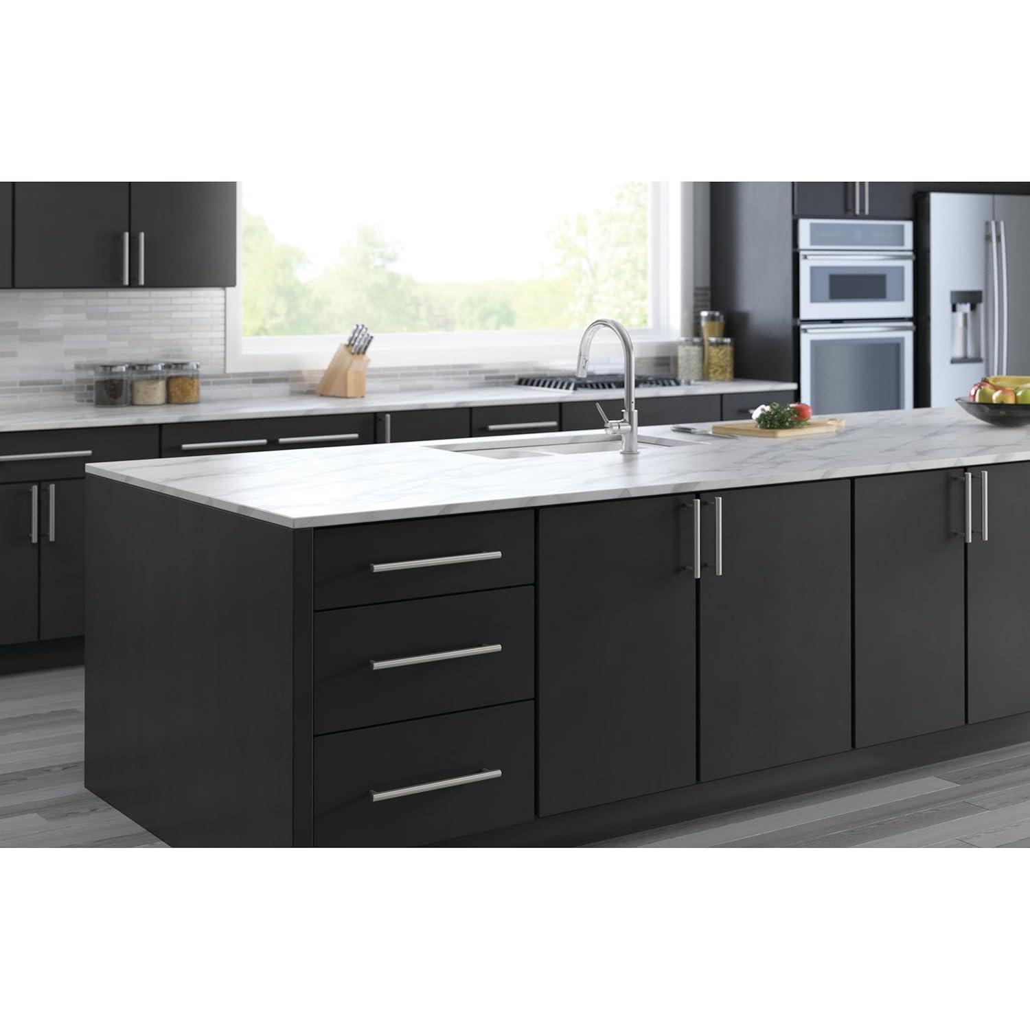 Oversized Stainless Steel Bar Cabinet Pull with Mounting Hardware