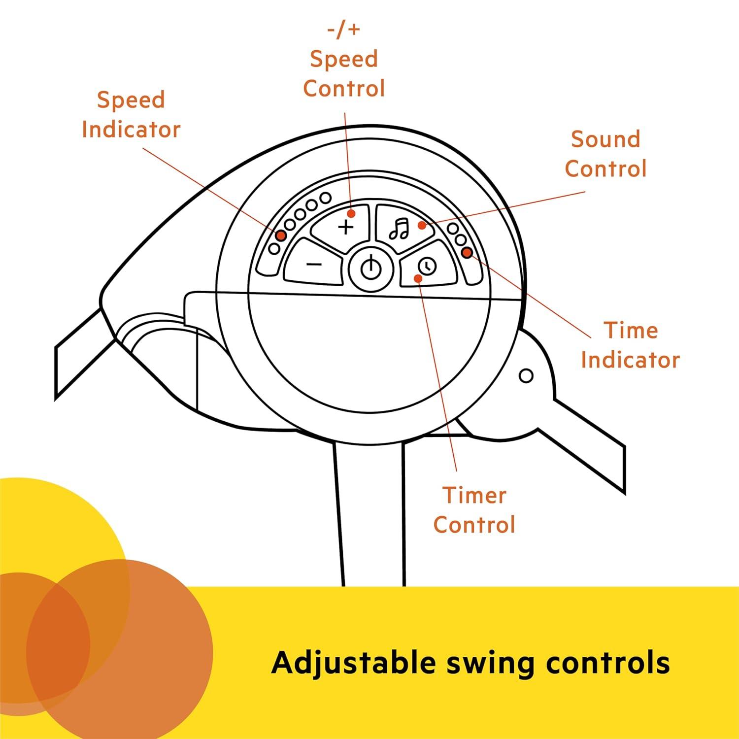 Bright Starts Playful Paradise Portable Compact Baby Swing - Unisex - Green