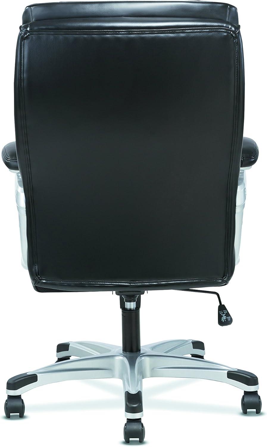 Luxurious High-Back Executive Black Leather Swivel Chair