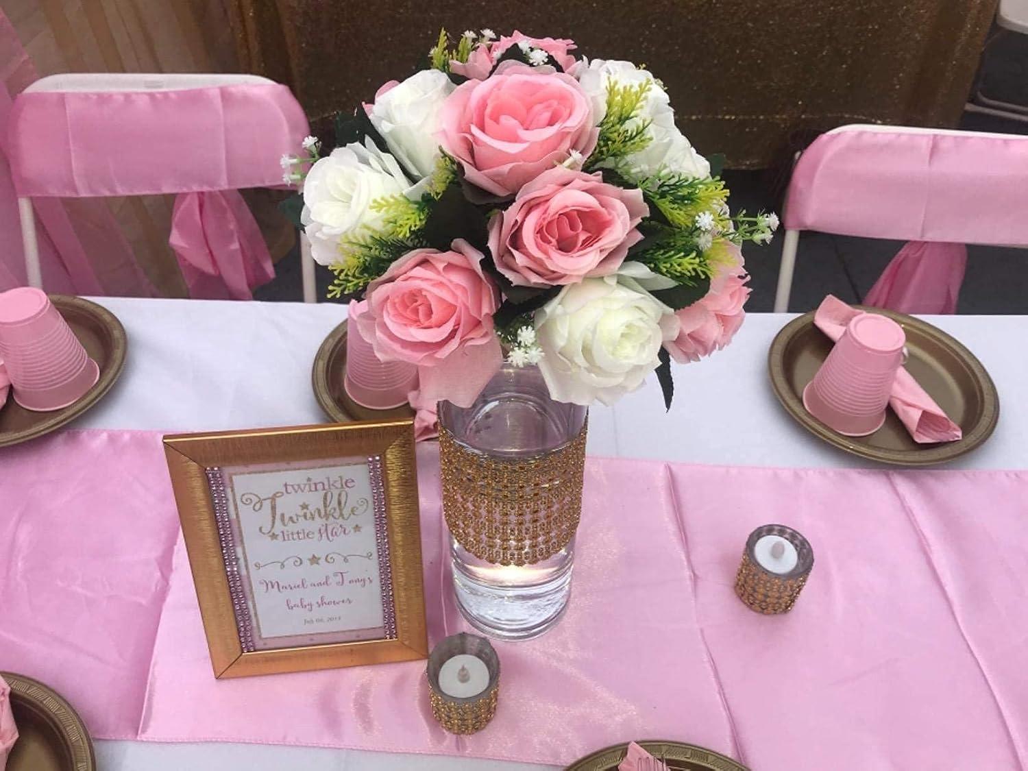 Nuptio Set of 2 Blue&White Artificial Flower Kissing ball, 15 Heads Fake Peony Silk Rose Flowers Bouquet for Centerpiece Wedding Birthday Party Home Table Decor