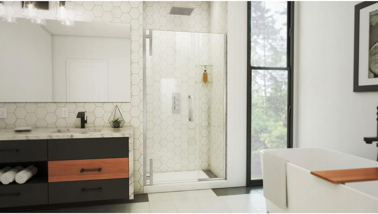 DreamLine Ascend 40 1/2-41 1/2 in. W x 72 in. H Frameless Pivot Shower Door