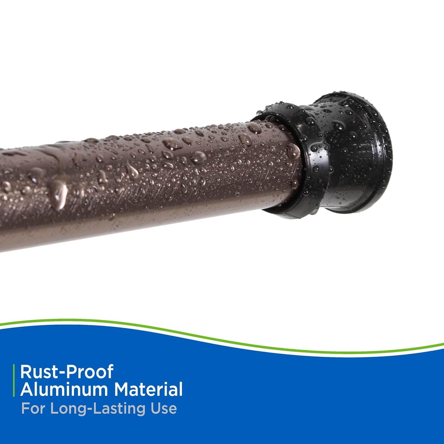 Kenney® Twist & Fit™ No Tools Rust-Proof Painted Aluminum Straight Tension Shower Curtain Rod, 42-72", Matte Oil Rubbed Bronze