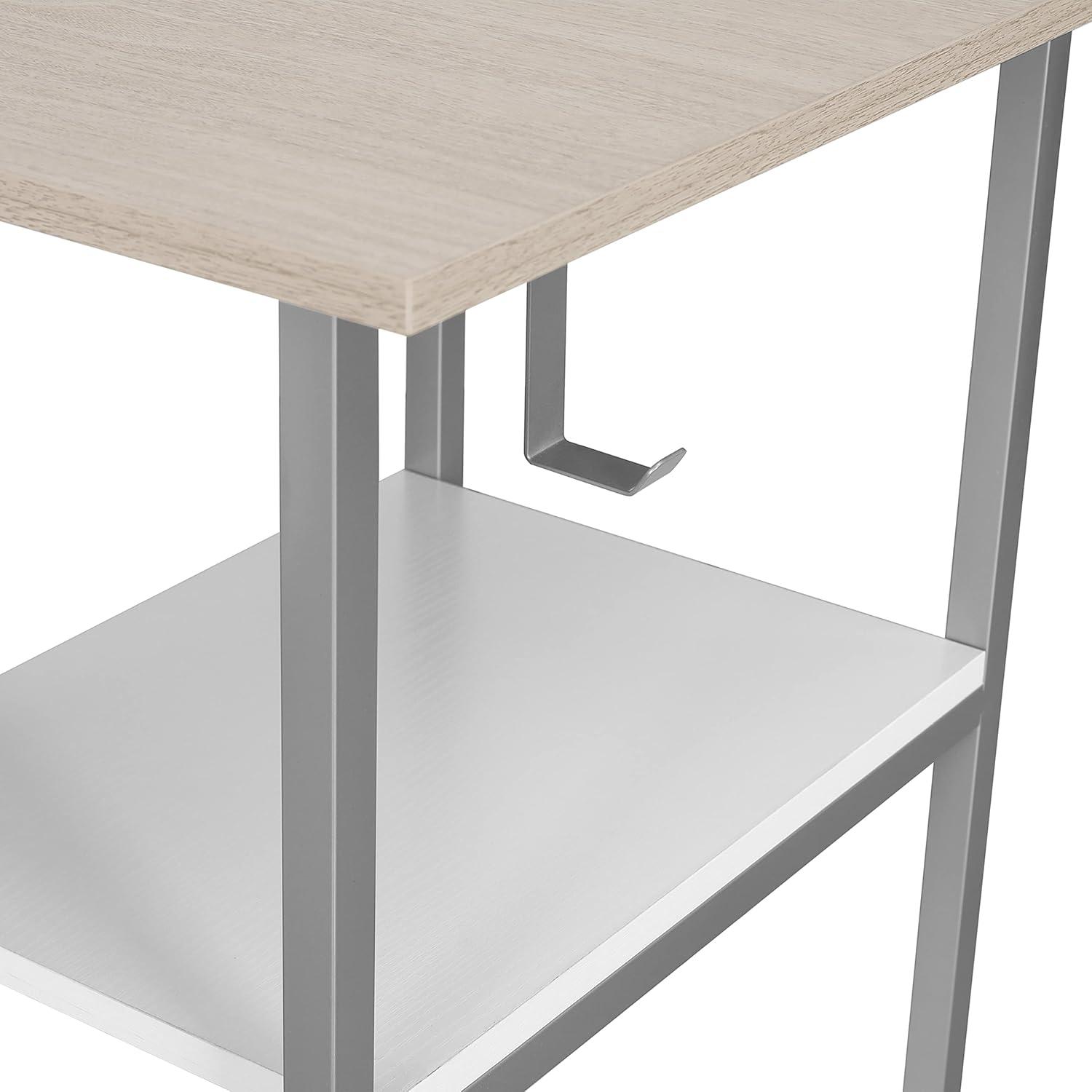 17 Stories Techni Mobili L-Shape Home Office Two-Tone Desk With Storage