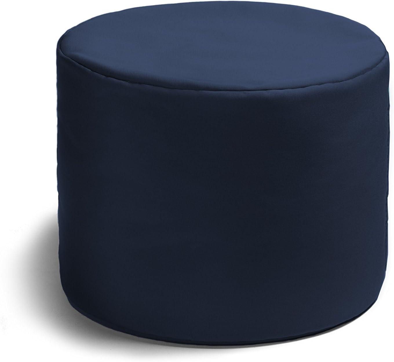 Jaxx Navy All-Weather Fade-Resistant Outdoor Pouf Ottoman