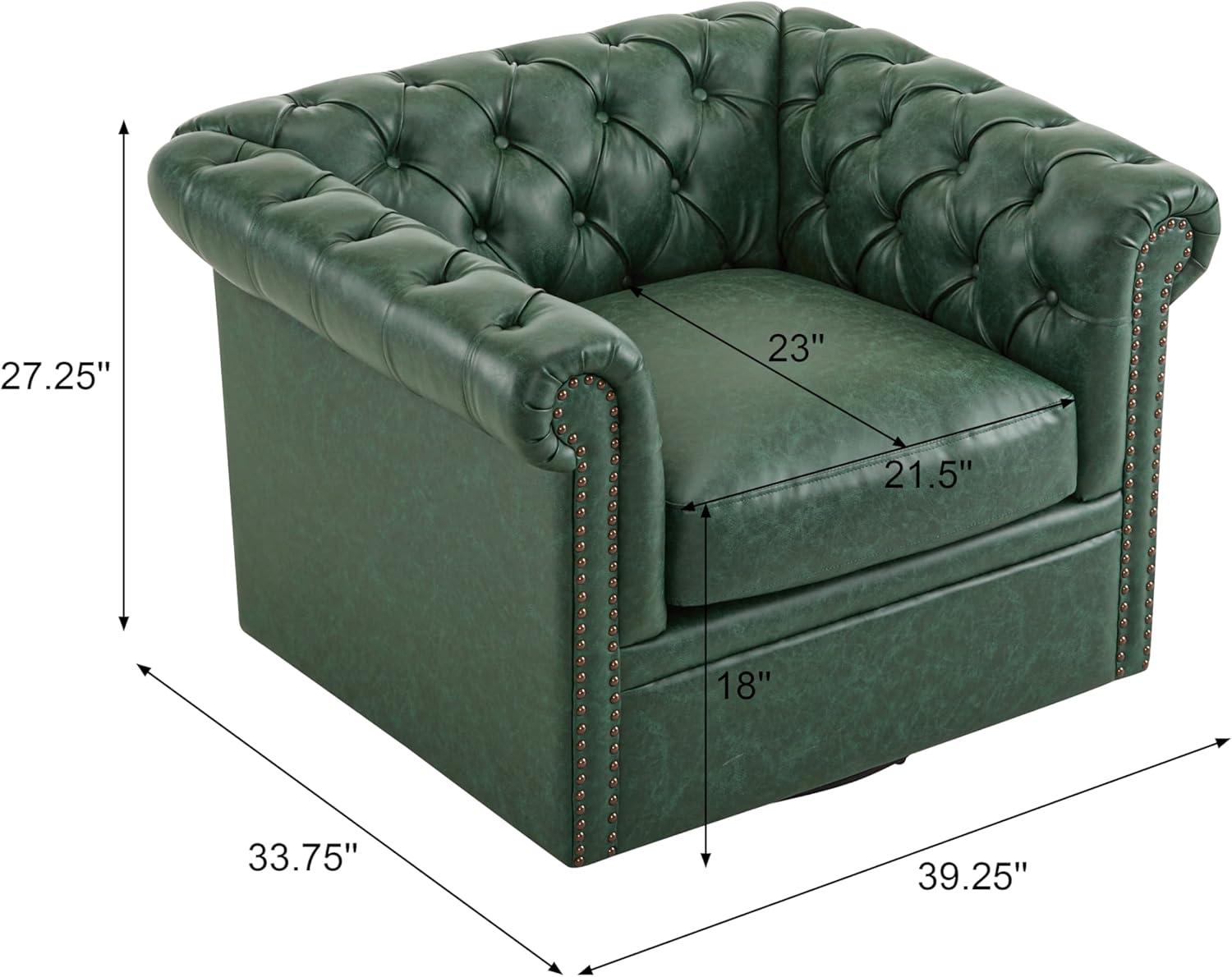 Christopher Knight Home Lawrence Chesterfield Upholstered Swivel Club Chair