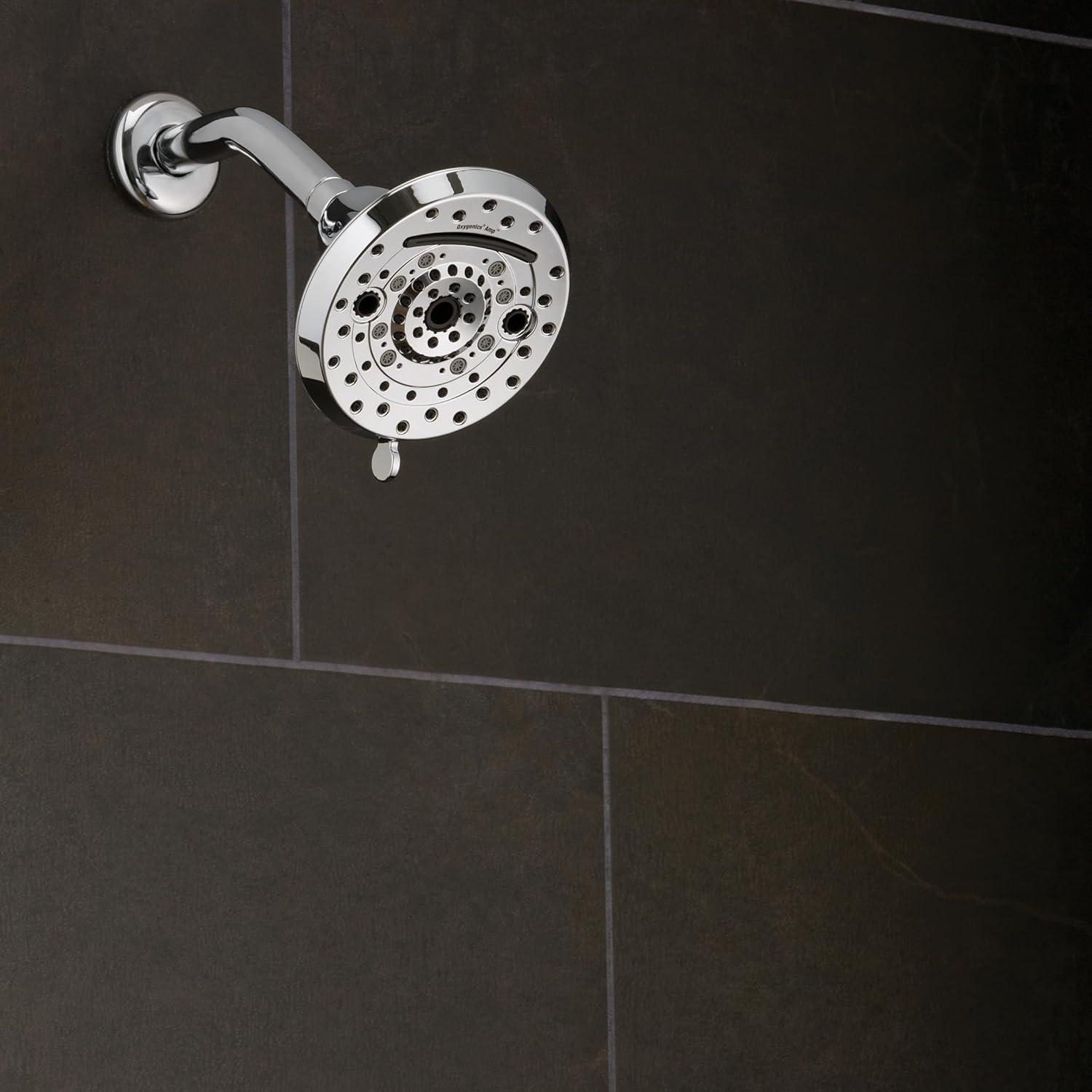 Oxygenics Amp Chrome Fixed Shower Head 1.8-GPM (6.8-LPM)