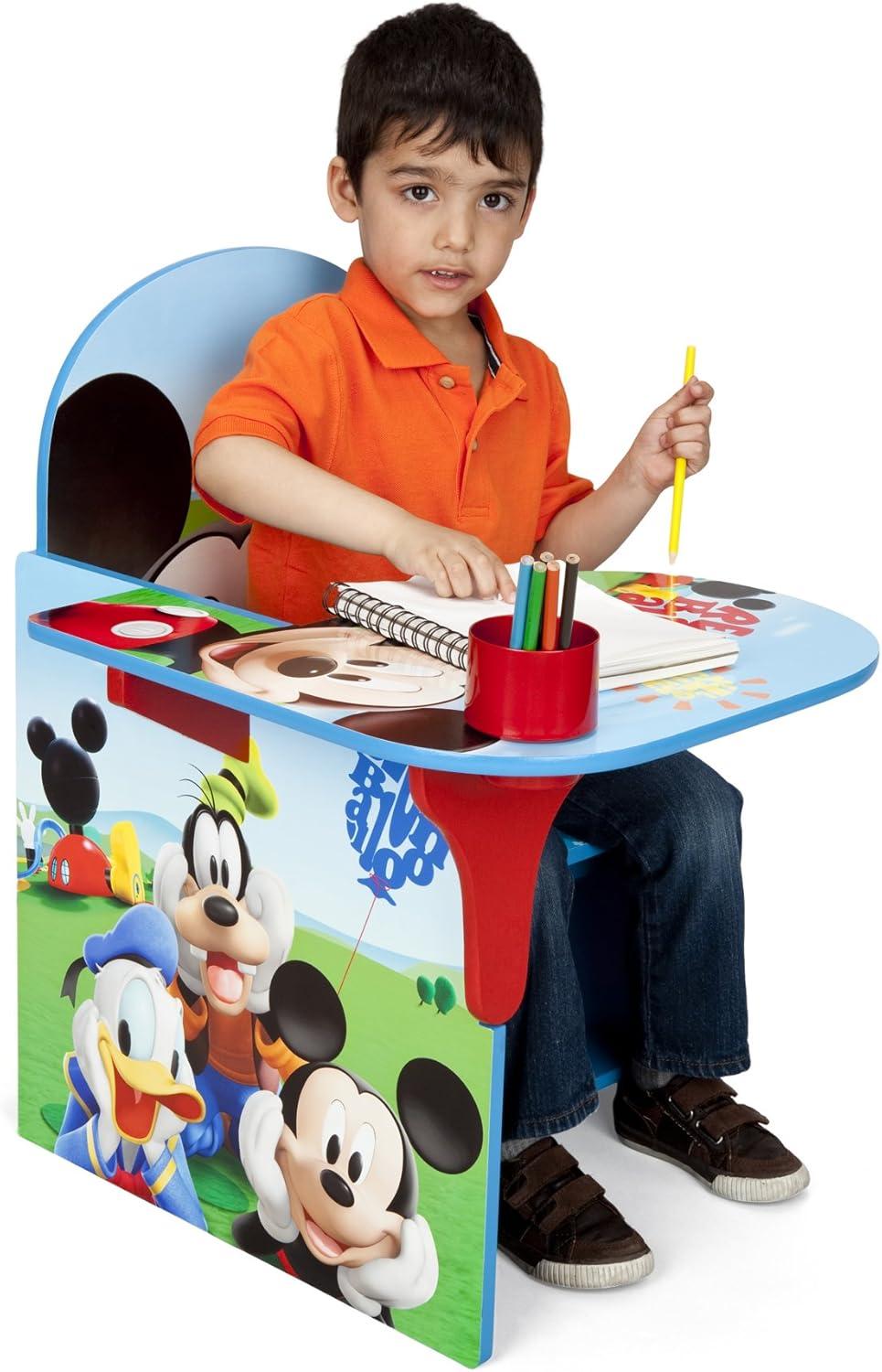 Delta Children Mickey Kids Study 21.5" W Writing Desk and Chair set