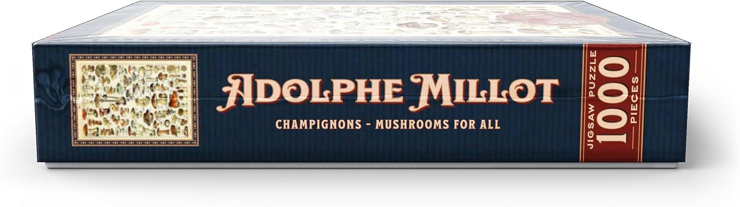 MyPuzzle - Champignons - Mushrooms For All, Vintage Art Poster, Adolphe Millot - Premium 1000 Piece Jigsaw Puzzle for Adults