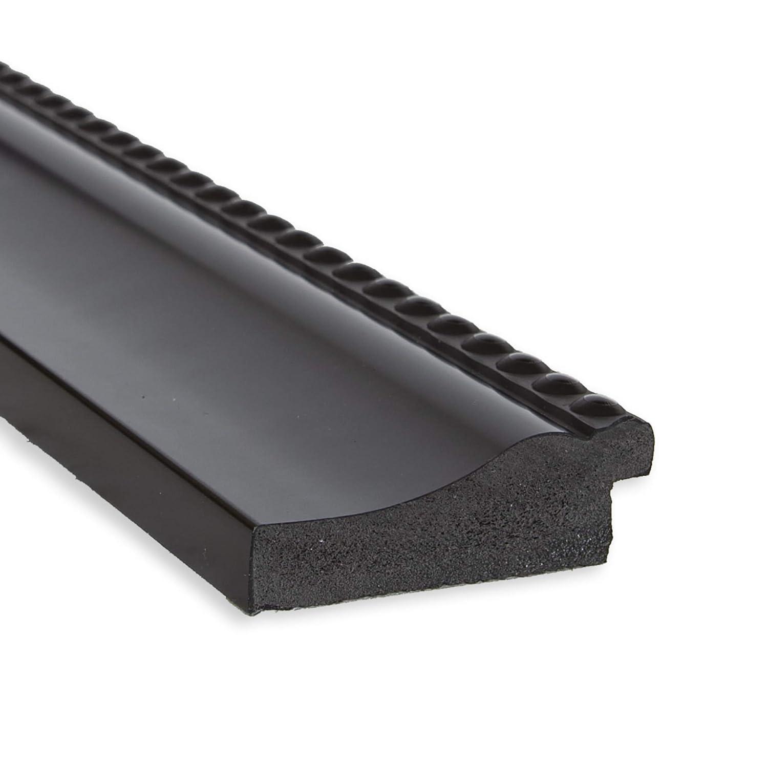 41"x29" Astor Framed Bathroom Vanity Wall Mirror Black - Amanti Art: Modern Rectangular, Satin Finish