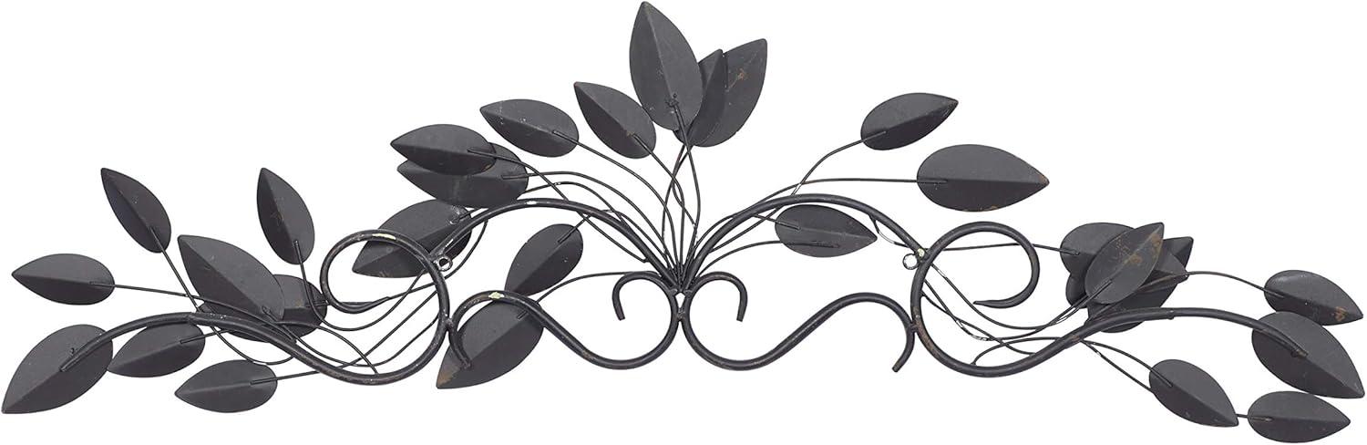 DecMode Multi Colored Metal Leaf Wall Decor