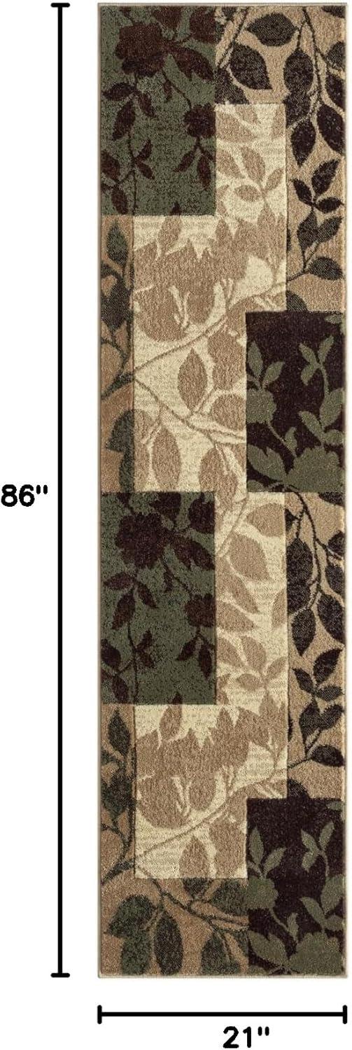 Home Dynamix Slade Contemporary Abstract Area Rug, Brown/Green, 7'10"x10'6"