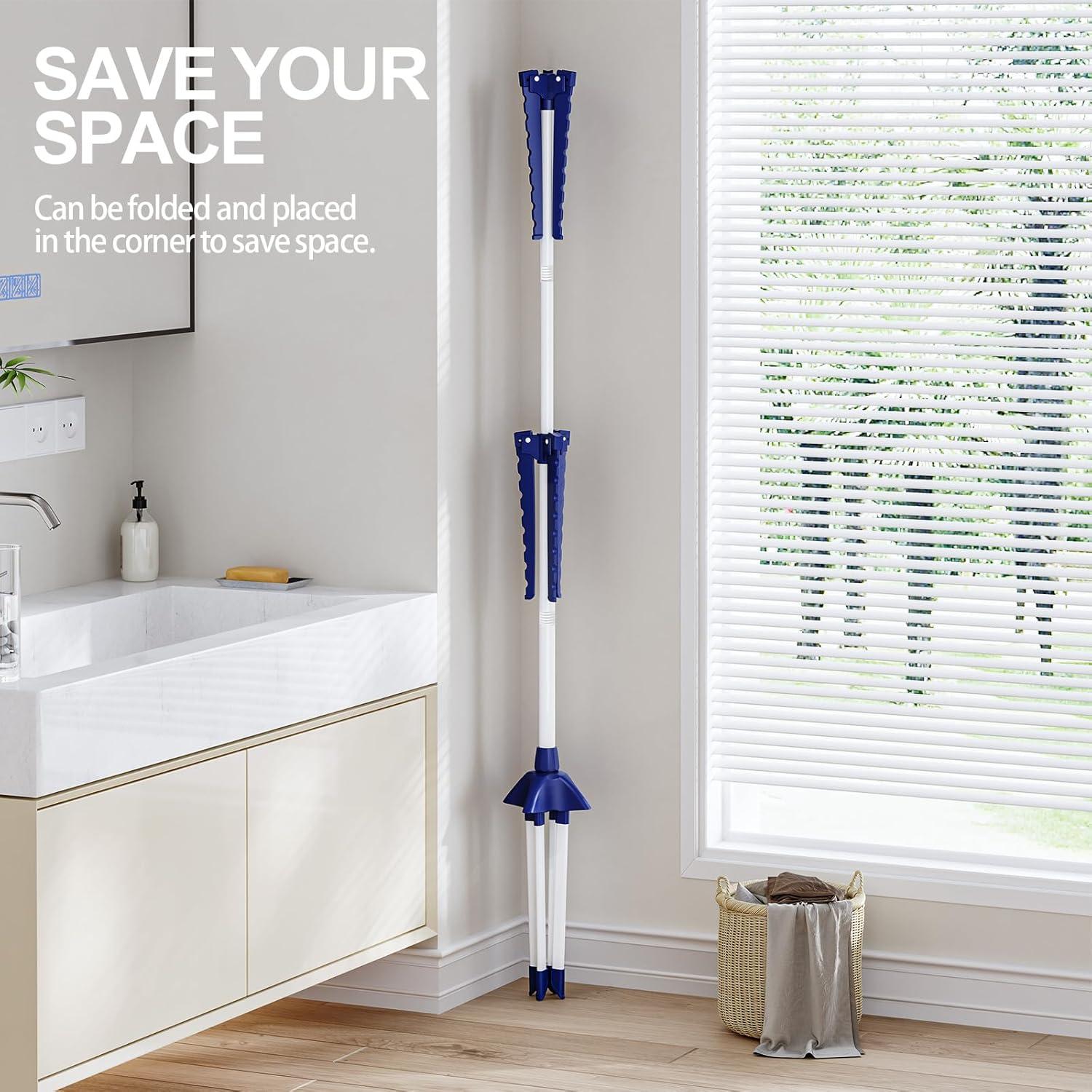 APEXCHASER 2-Tier Clothes Drying Rack, 66 - Inch Collapsible Drying Rack Clothing, 6 Staggered Arms for Clothes Rack, for 48 Pieces of Clothes (2-Tier, Black)