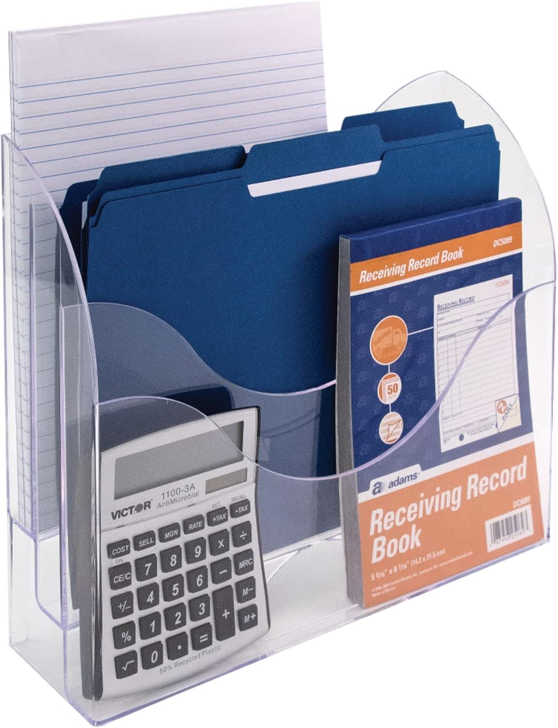 Innovative Storage Designs 3-Tier File Organizer, Clear