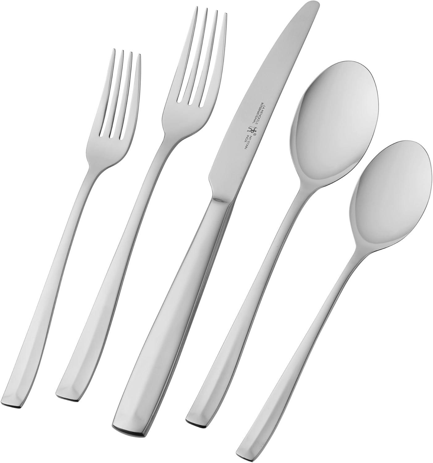 Lani 65-Piece Stainless Steel Flatware Set with Slender Handles