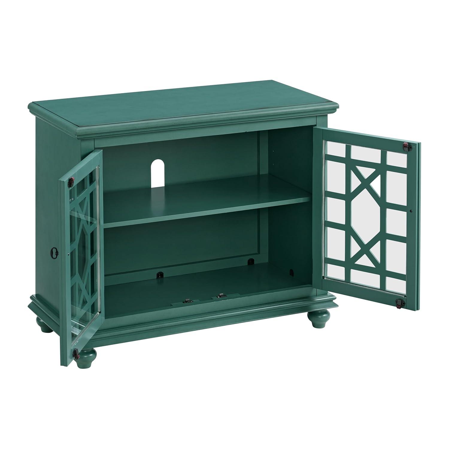 Martin Svensson Home Elegant Small Spaces TV Stand, Teal