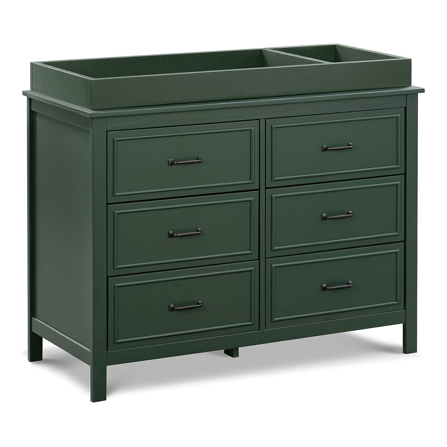 DaVinci Charlie 6-Drawer Double Dresser in Forest Green