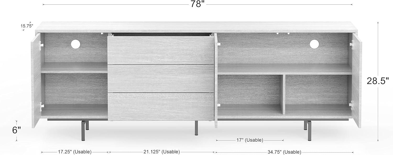 Glenwillow Home Atlas 78" x 28" TV Stand Console