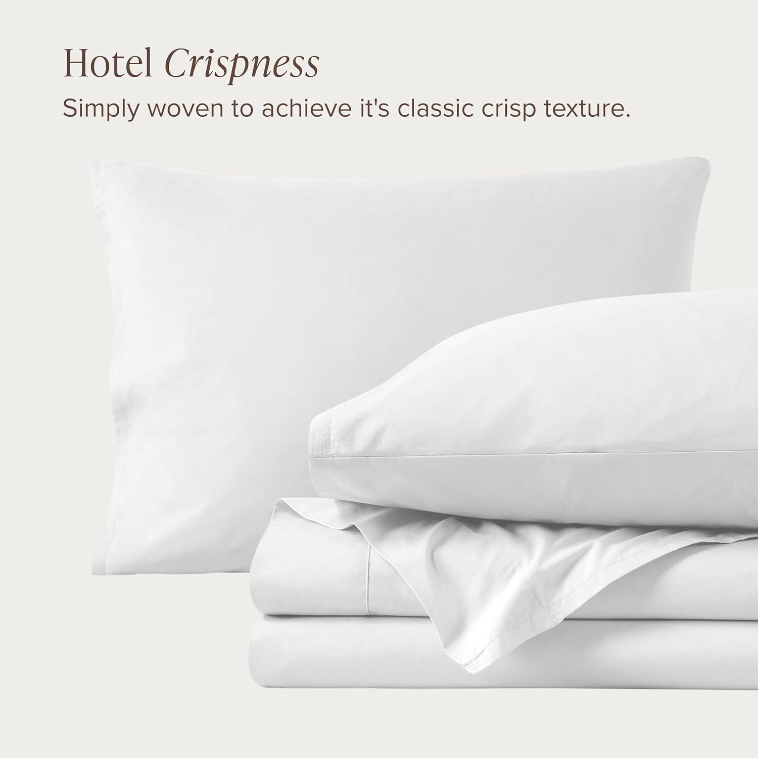 Bare Home 100% Cotton Percale Sheet Set