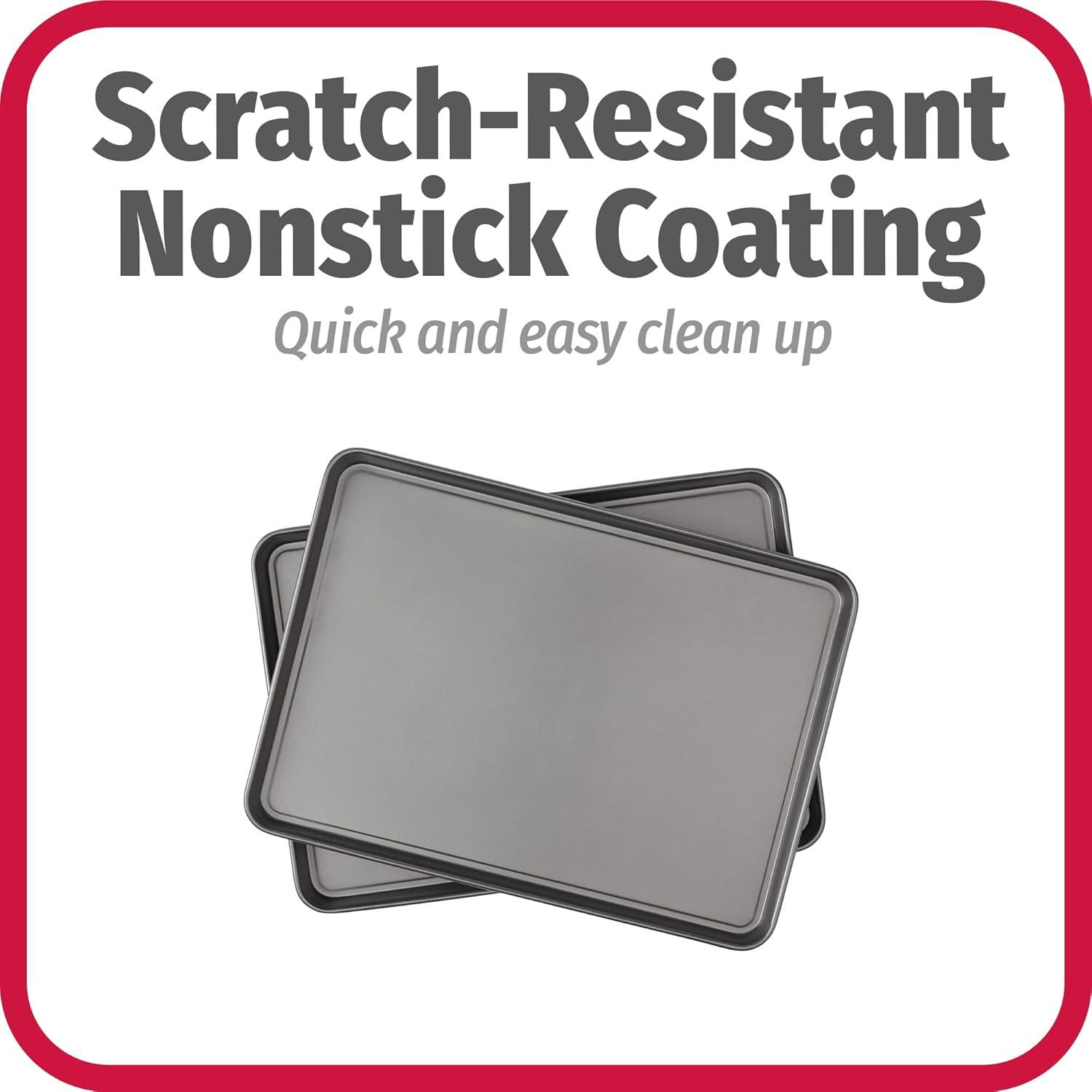 Good Cook GoodCook Set of 2 XL 15" x 21" Nonstick Steel Multipurpose Cookie Sheets, Gray (Set of 2)