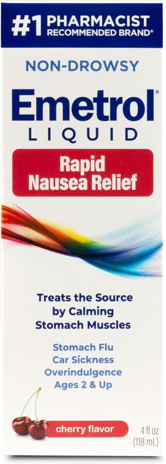 Emetrol Liquid Non-Drowsy Nausea Relief - Cherry Flavor - 4fl oz