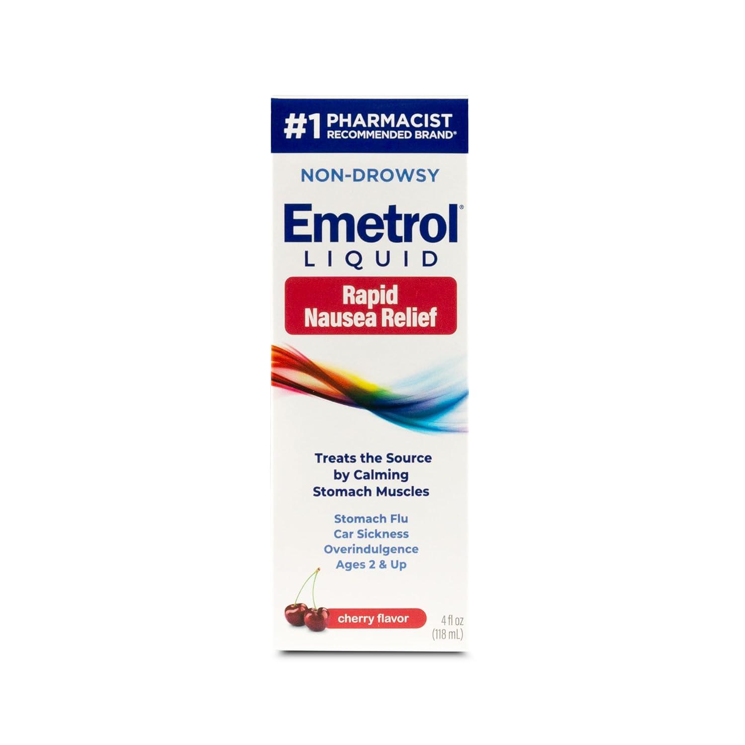 Emetrol Liquid Non-Drowsy Nausea Relief - Cherry Flavor - 4fl oz