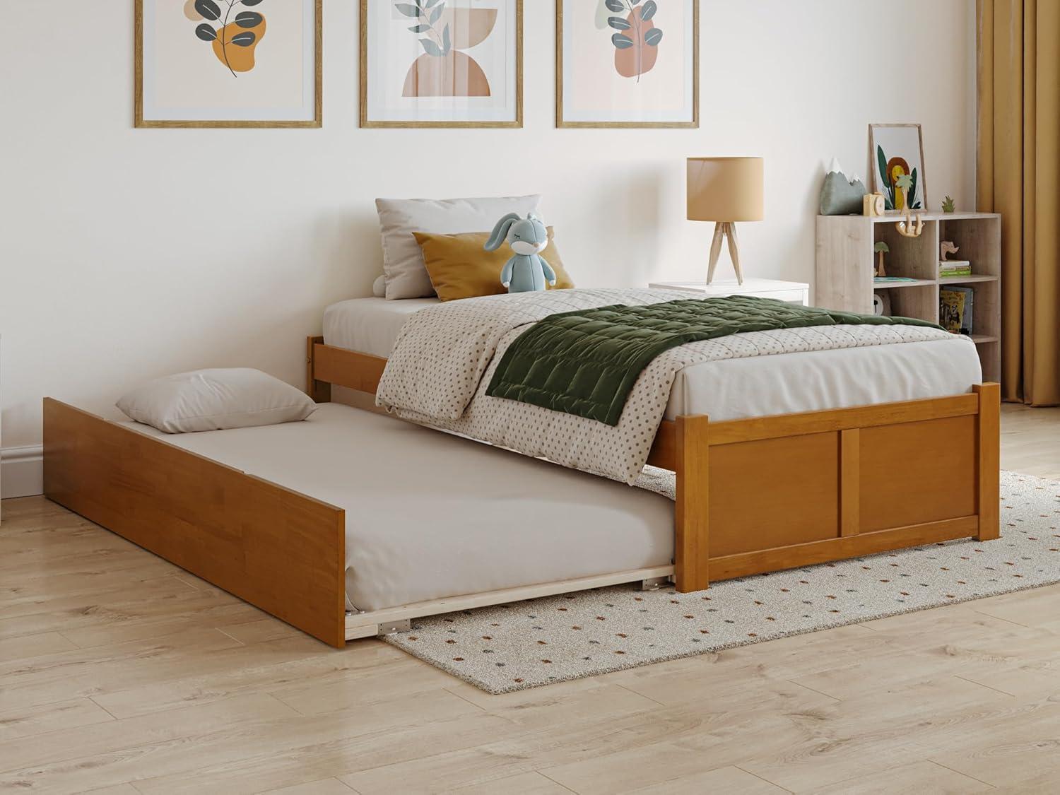 Solid Wood Platform Storage Bed