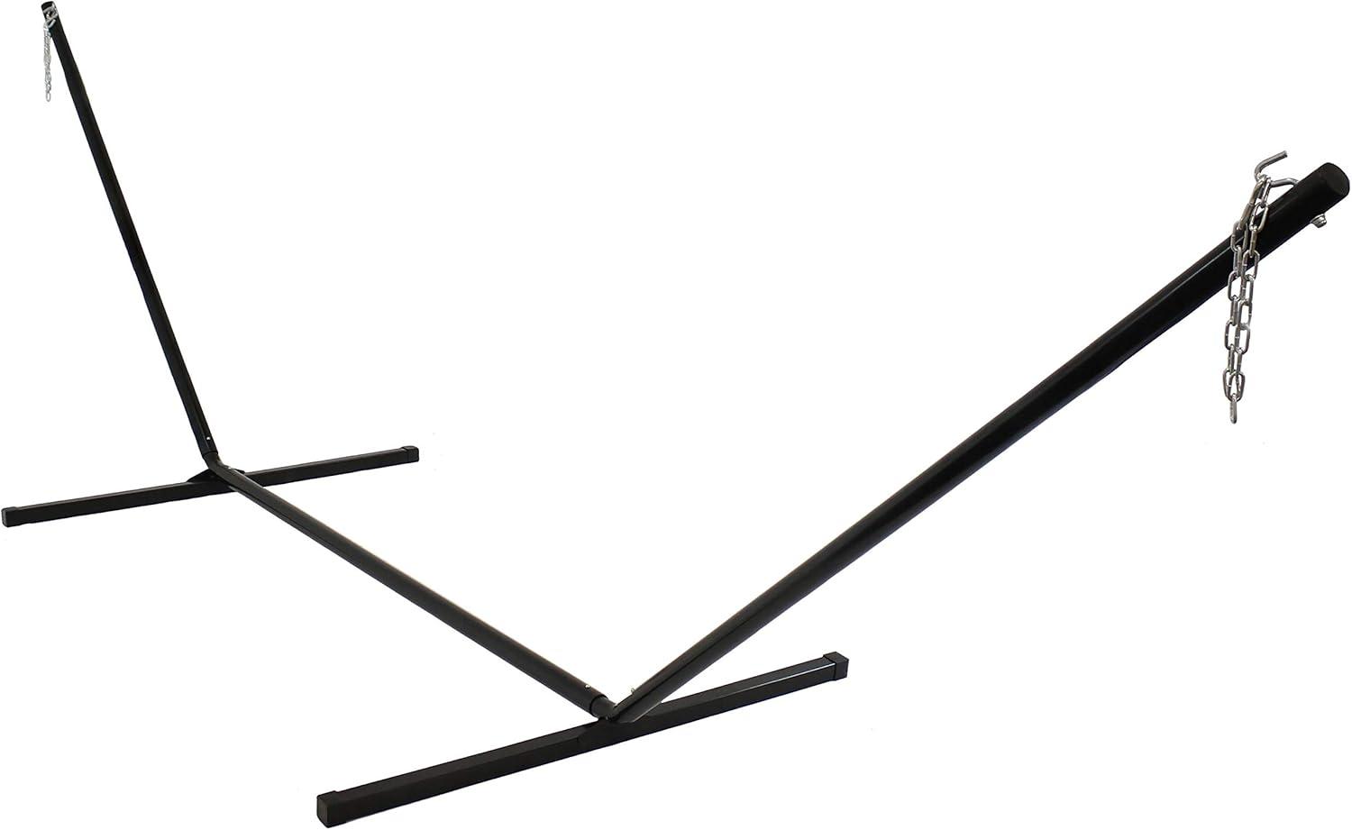 Sunnydaze Large 2-Person Hammock Stand with Heavy-Duty Steel Beam Construction - 400-lb Weight Capacity/15' Stand - Black