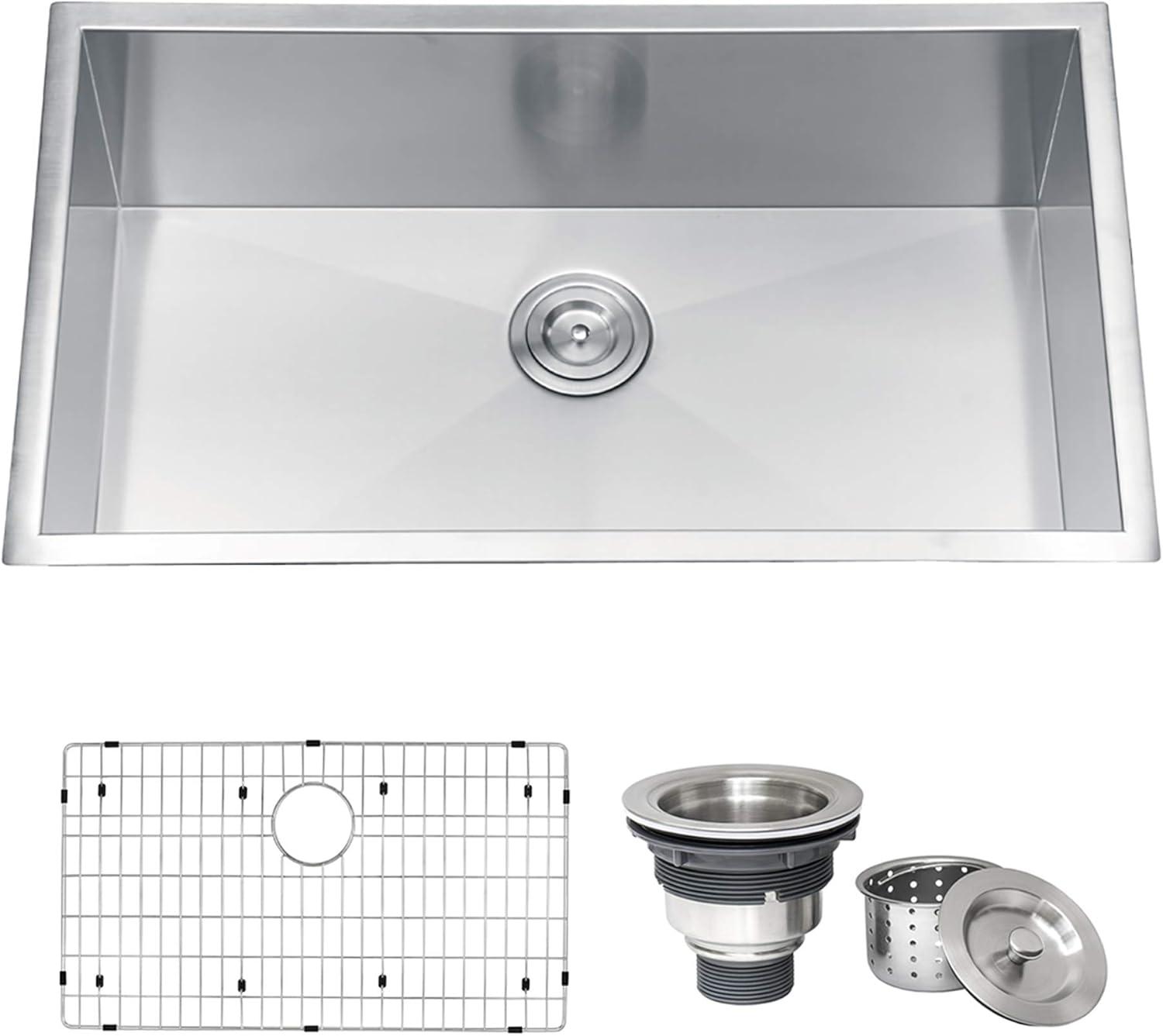 Nesta 32'' L Undermount Single Bowl Stainless Steel Kitchen Sink