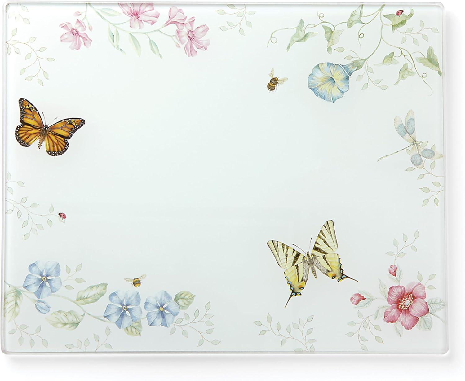 Butterfly Meadow Large Rectangular Glass Cutting Board