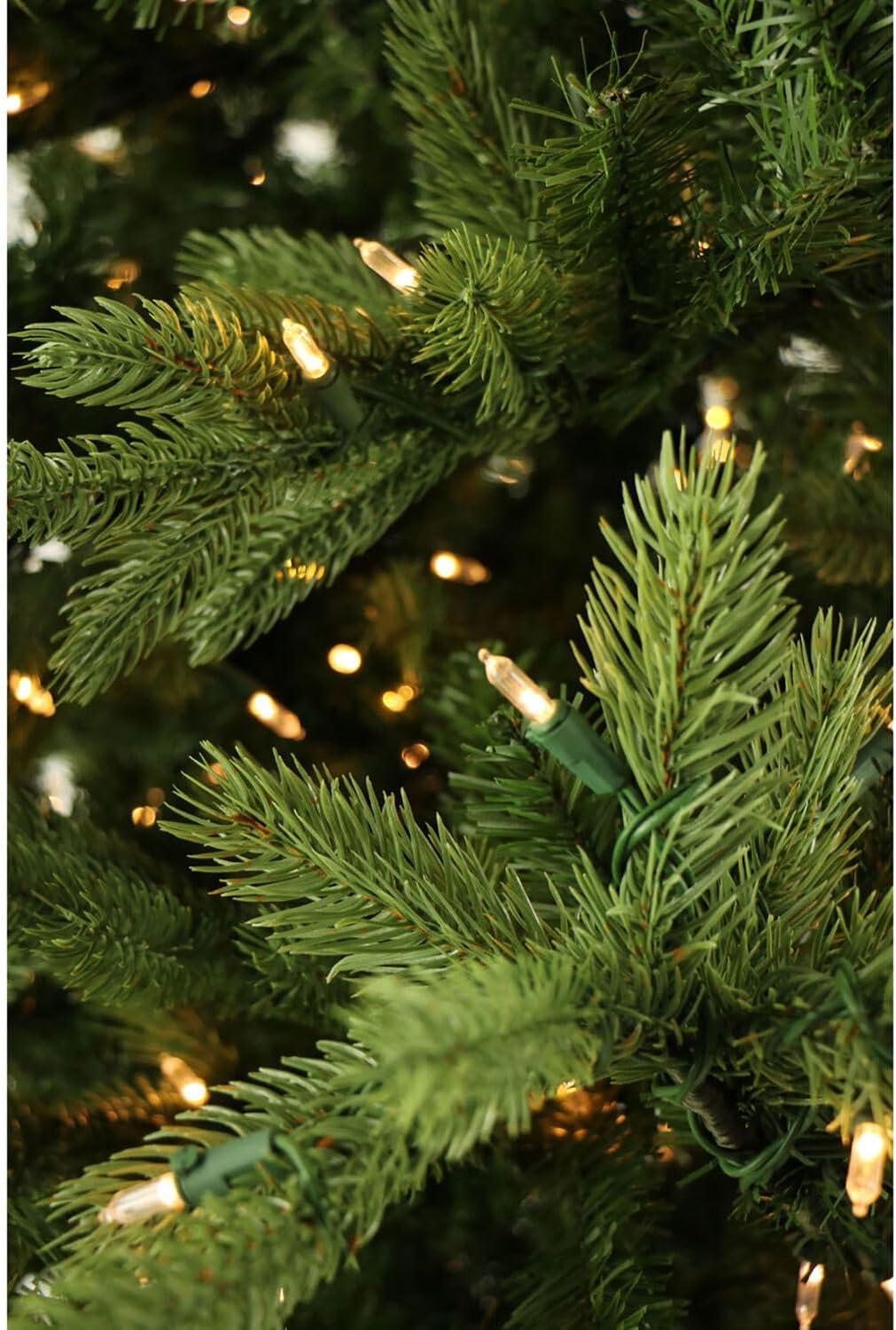 Fraser Hill Farm Prelit Incandescent White Woodside Pine 7.5-ft. Christmas Tree, FFWS075-3GR