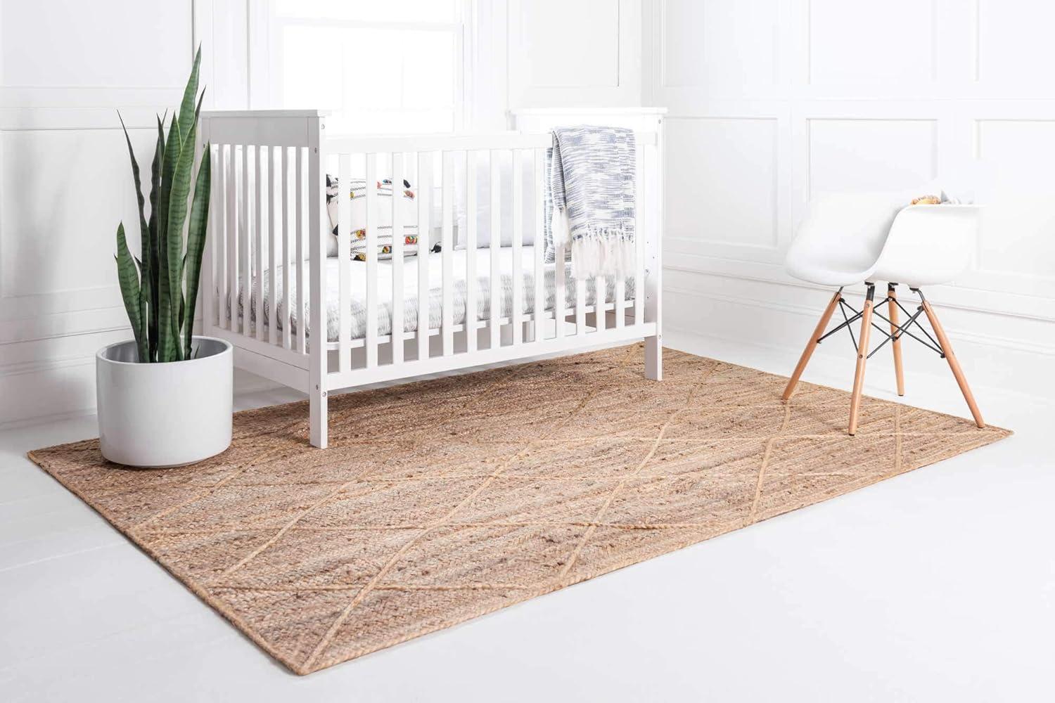 Unique Loom 5' 1 x 8' 0 Braided Jute Natural Area Rug