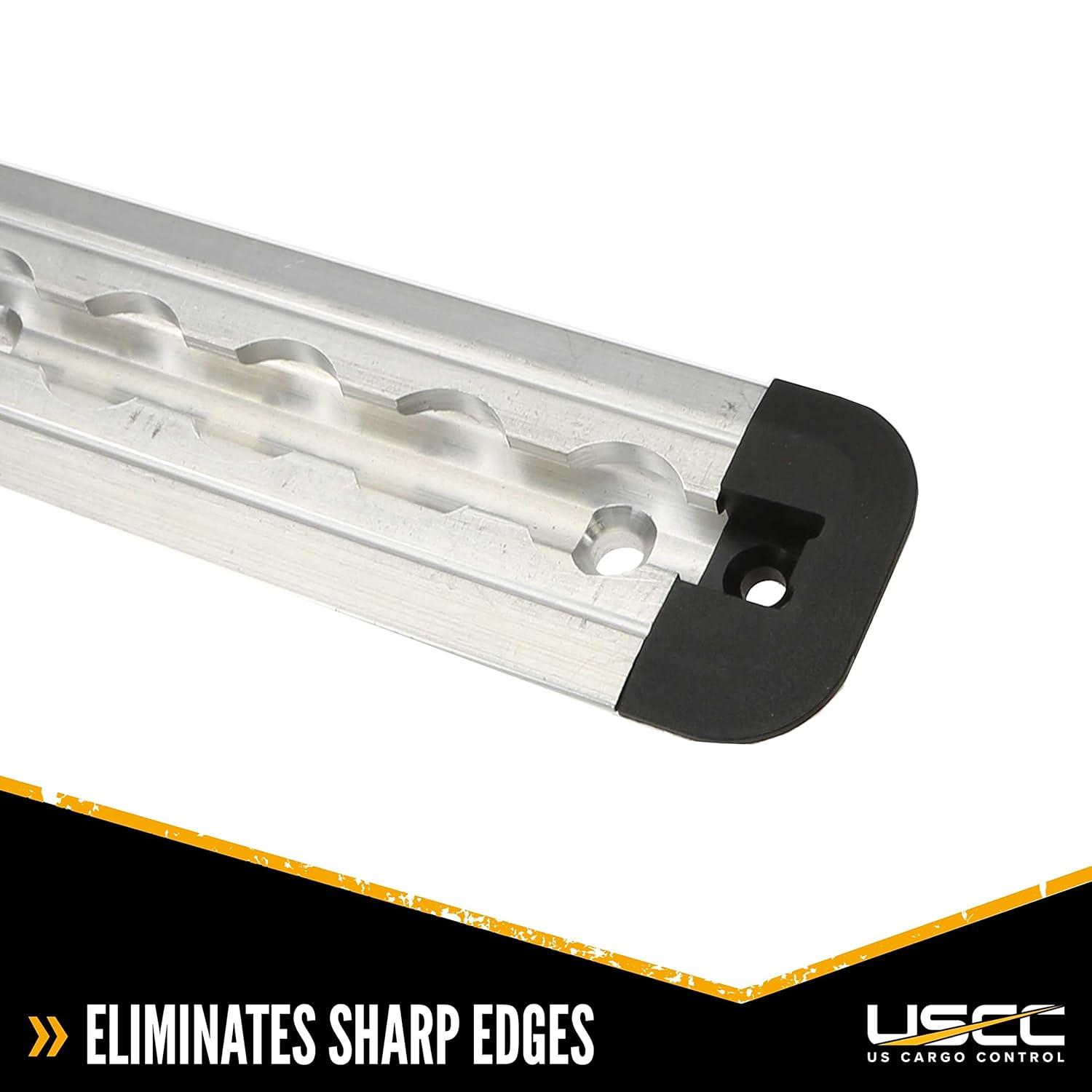 US Cargo Control Flanged End Caps for L Track Rails, Eliminates Sharp Edges On Flanged L Track, Easily Roll Motorcycles, ATVs, and Other Wheeled Cargo