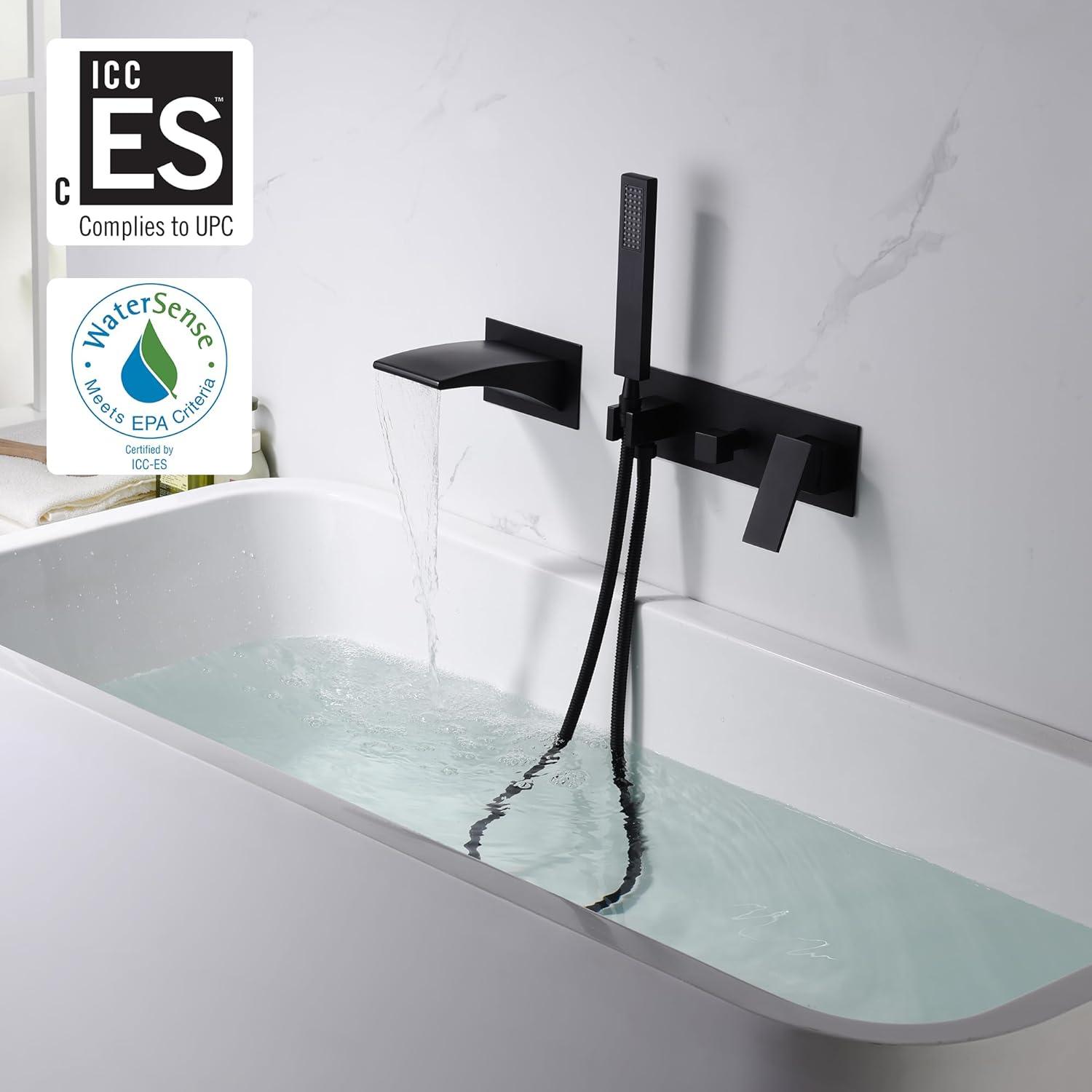 1 Handle Bathroom Waterfall Faucet with Diverter