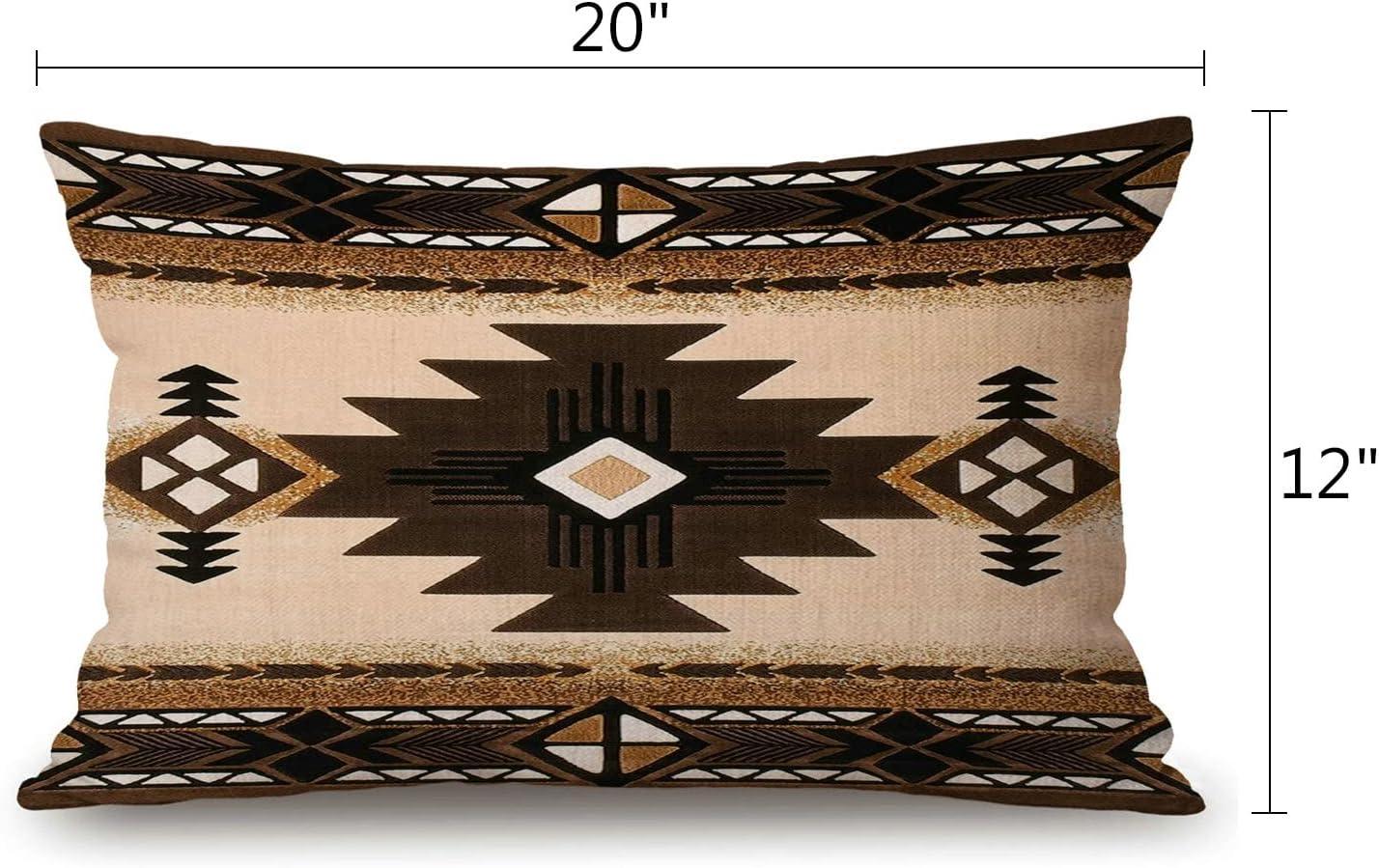 Southwest Aztec Cotton Lumbar Throw Pillow Cover